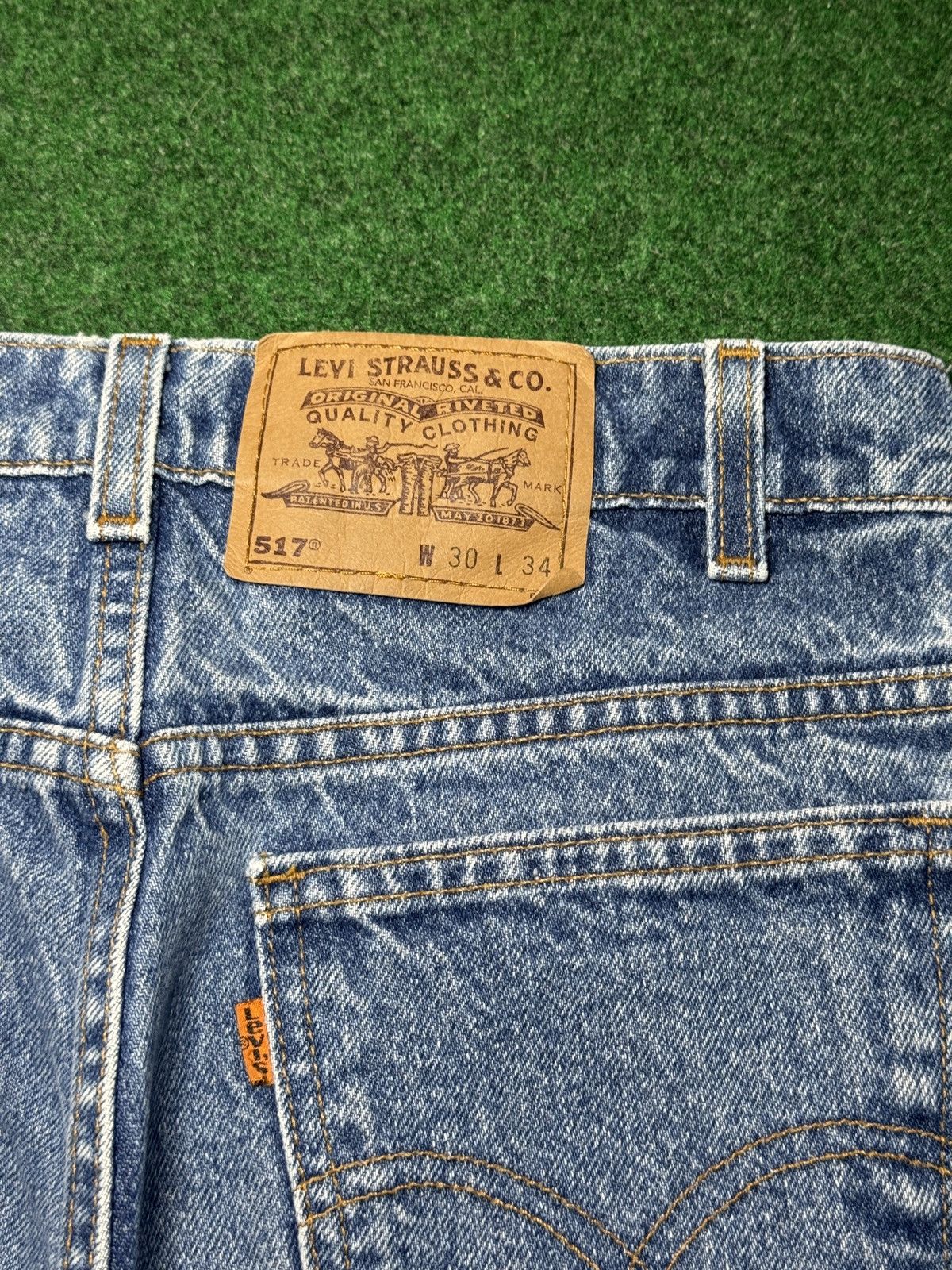 Levi's Vintage Clothing Vintage 90s Levi’s 517 Cutoff Jorts Grunge 9” Denim Shorts Size US 30 / EU 46 - 2 Thumbnail