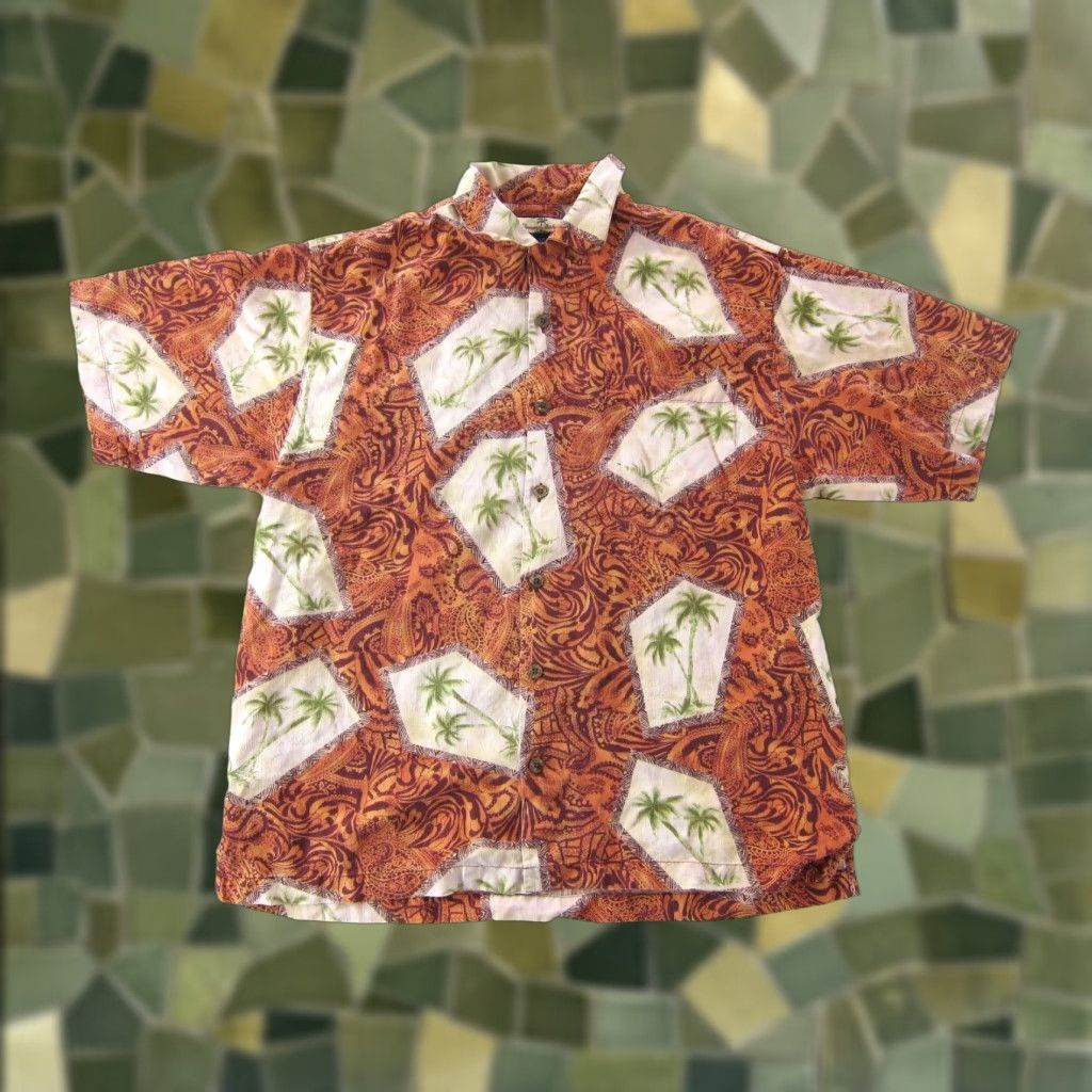 Tommy Bahama Tommy Bahama 100% Silk Floral Hawaiian Button Down Shirt Men Medium Size US L / EU 52-54 / 3 - 1 Thumbnail