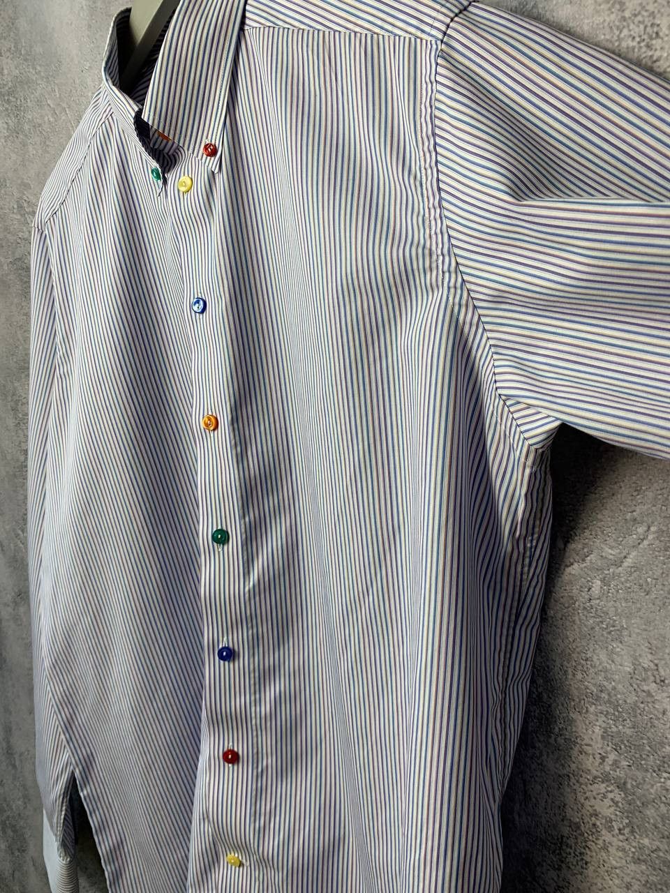 Eton ETON Contemporary Striped Shirt Multicolor Buttons Luxury Size US XL / EU 56 / 4 - 8 Thumbnail