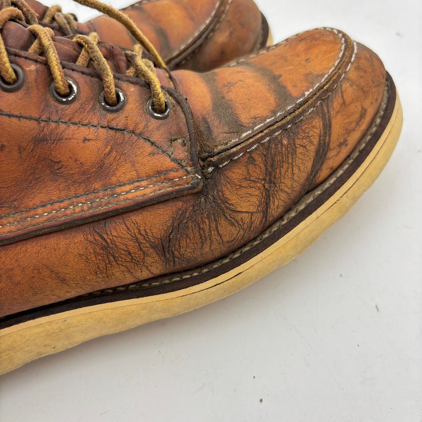 Red Wing × Vintage Vintage Red Wing Irish Setter Moc Toe Leather Work Boot 11.5 Size US 11.5 / EU 44-45 - 13 Thumbnail
