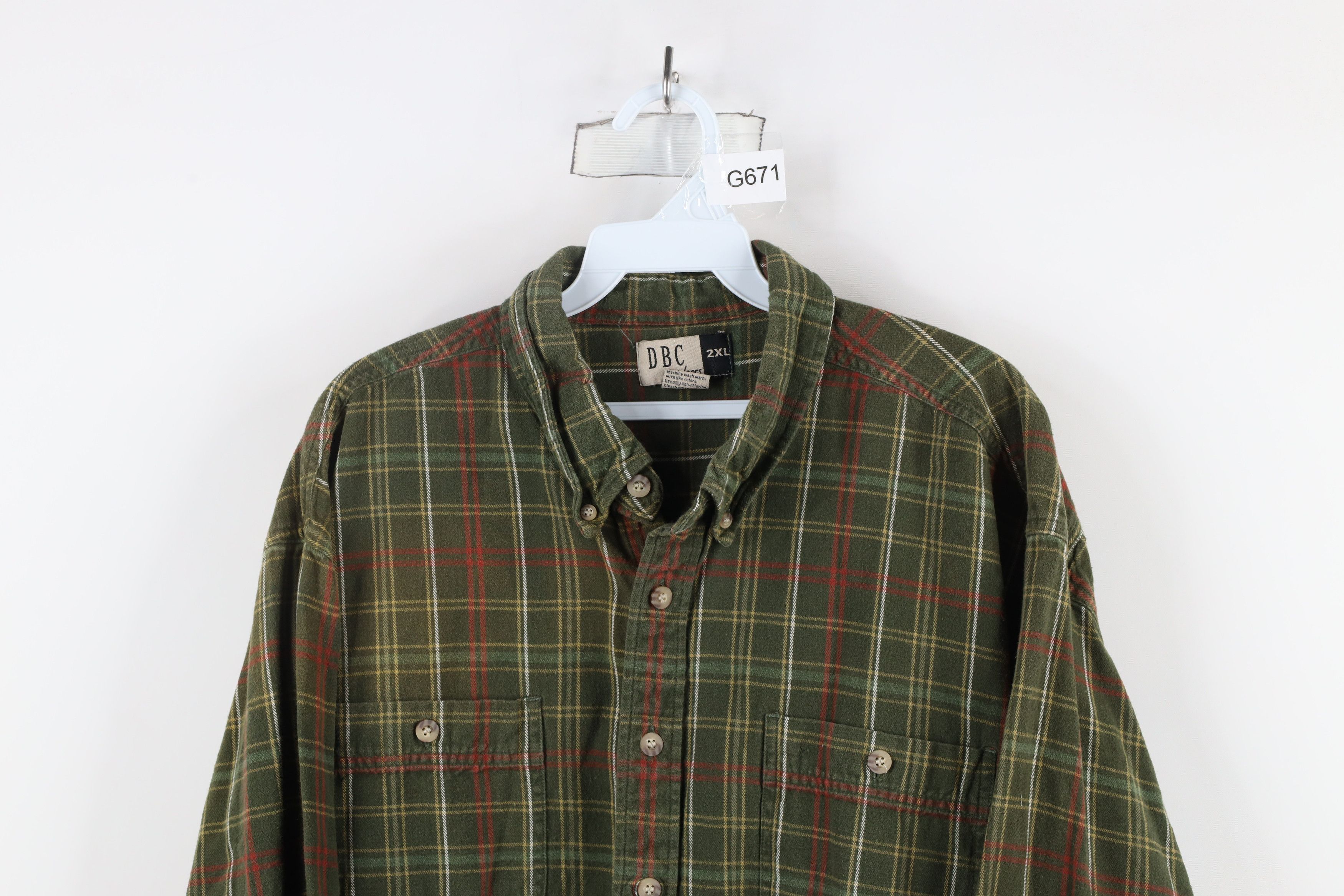 Vintage Vintage 90s Streetwear Flannel Collared Button Down Shirt Size US XXL / EU 58 / 5 - 2 Thumbnail