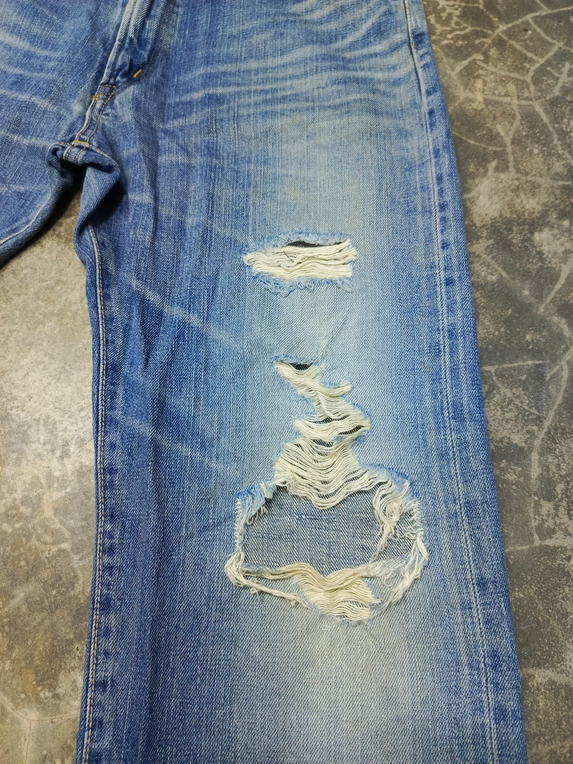 Tornado Mart Vintage edwin distressed 505XX selvedge jeans Size US 32 / EU 48 - 4 Thumbnail