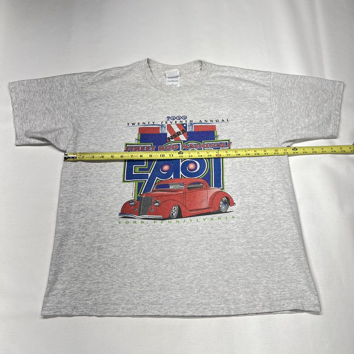 Vintage Street Rod Tee Shirt Grey Car Classic NSRA Auto Graphic 2000 Size US XL / EU 56 / 4 - 21 Thumbnail