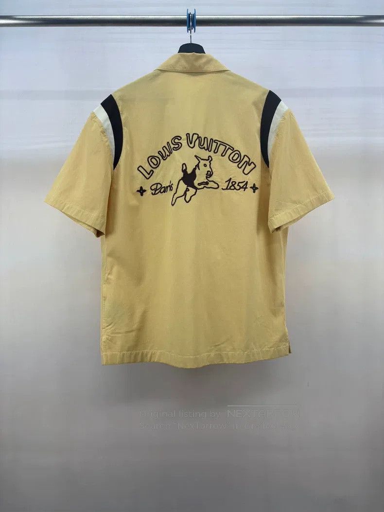 Louis Vuitton Louis Vuitton Tyler Embroidered Puppy Short Sleeve Shirt Size US M / EU 48-50 / 2 - 2 Thumbnail