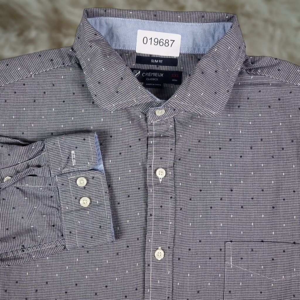 Cremieux Daniel Cremieux Button-Up Shirt Mens 2XL Blue Slim Fit Long Sleeve Casual Size US XXL / EU 58 / 5 - 1 Thumbnail