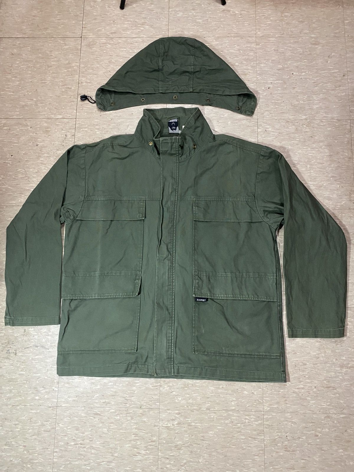 Vintage × X-LARGE X large jacket men plain with hooded Size US XL / EU 56 / 4 - 3 Thumbnail