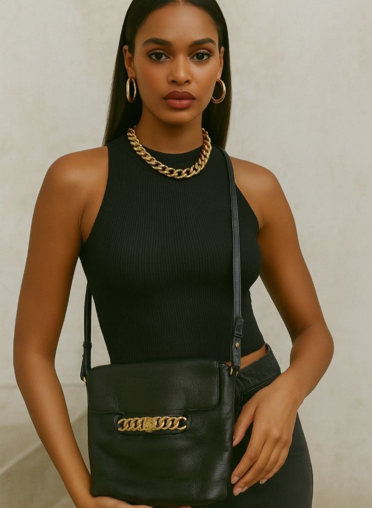 Marc by Marc Jacobs Marc by Marc Jacobs Black Leather Crossbody Bag Gold Logo Size ONE SIZE - 12 Thumbnail