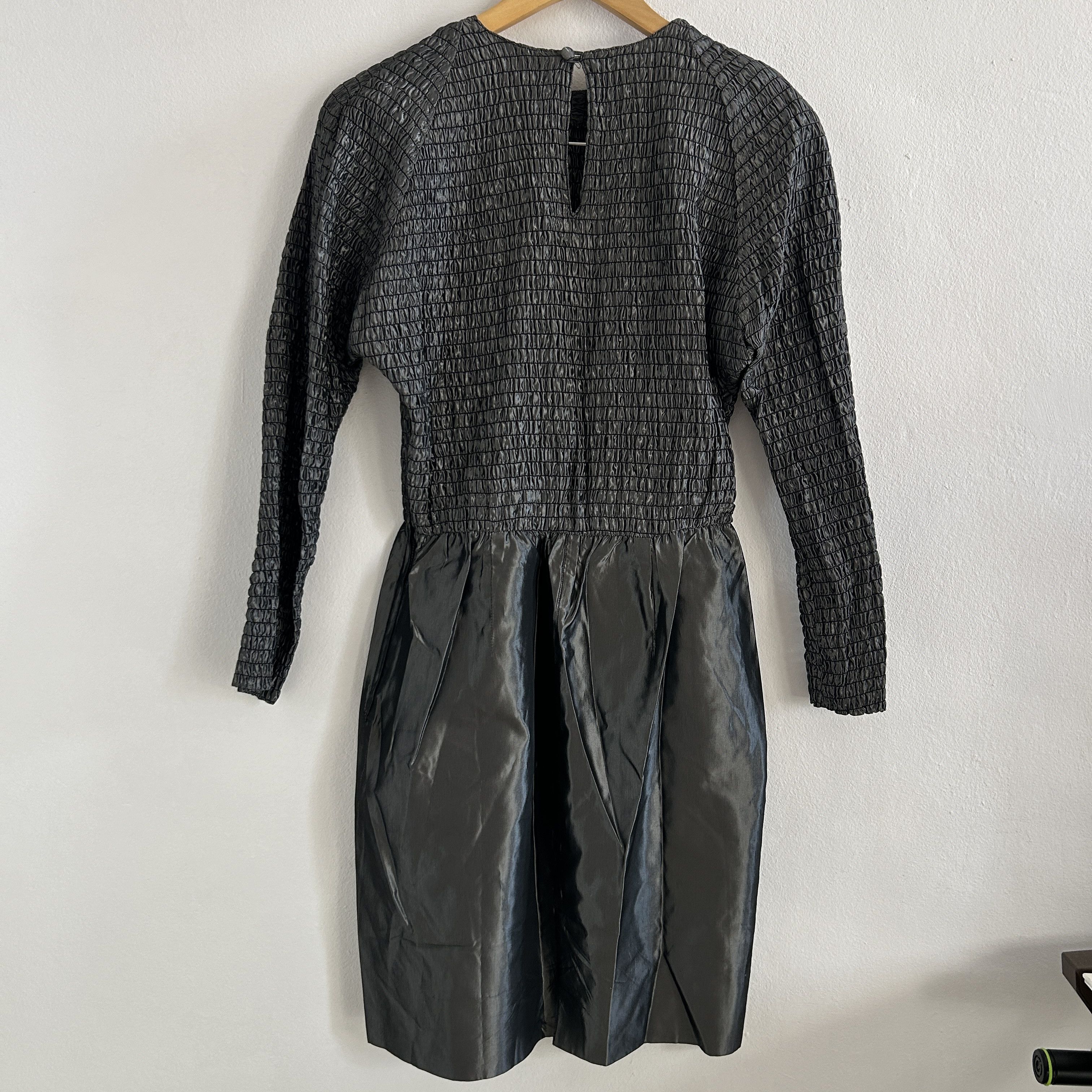 Vintage Vintage 80s Silver Mini Dress Size M / US 6-8 / IT 42-44 - 10 Thumbnail