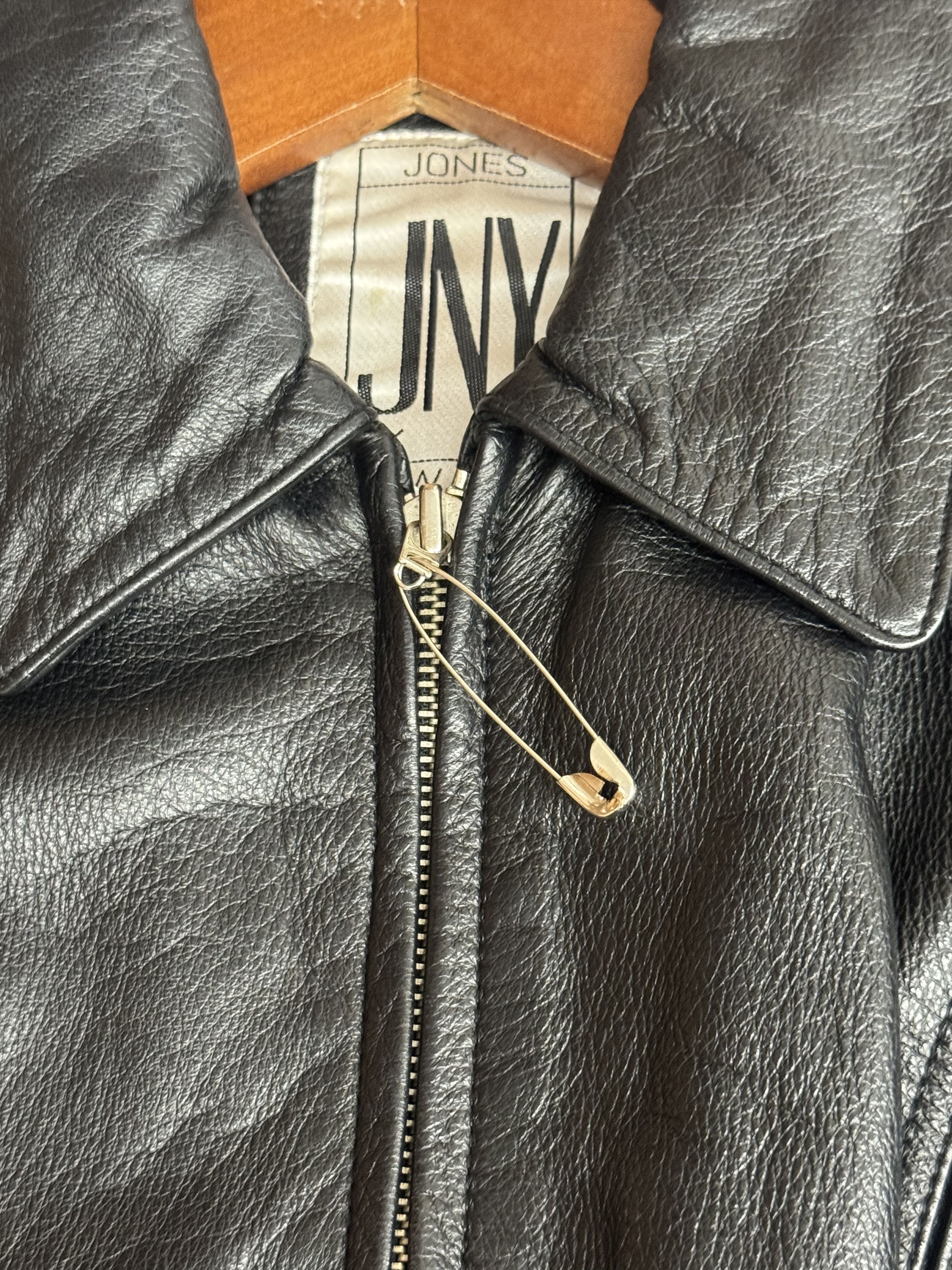 Jones New York Vintage Leather Jacket Size L / US 10 / IT 46 - 2 Thumbnail