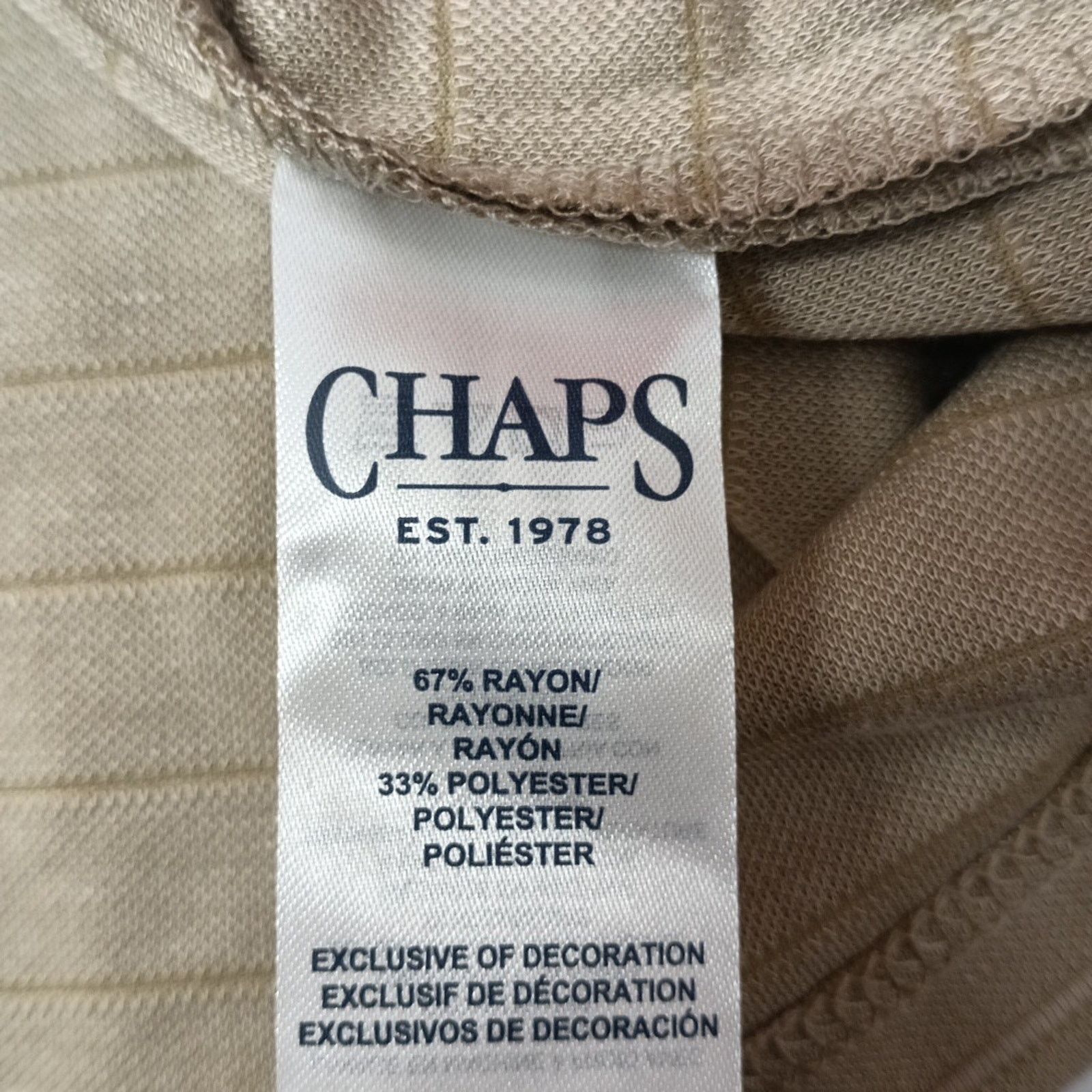 Chaps Chaps Milton Polo Shirt Men's L Desert Khaki Seacoast Wash Size US L / EU 52-54 / 3 - 6 Thumbnail