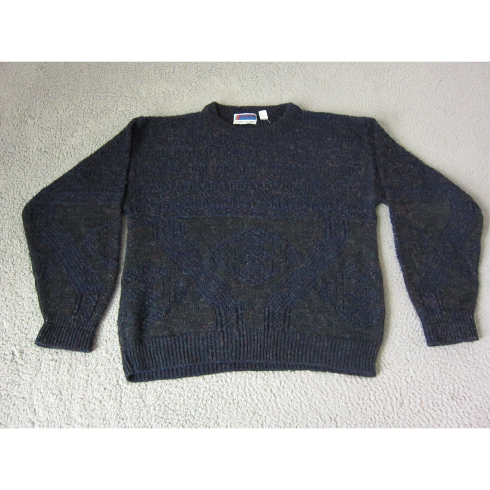 Vintage VINTAGE Sweater Graphix Sweater Geometric Knit Pullover Long Sleeve Mens Large Blue 80s 90s Casual Size US L / EU 52-54 / 3 - 2 Thumbnail