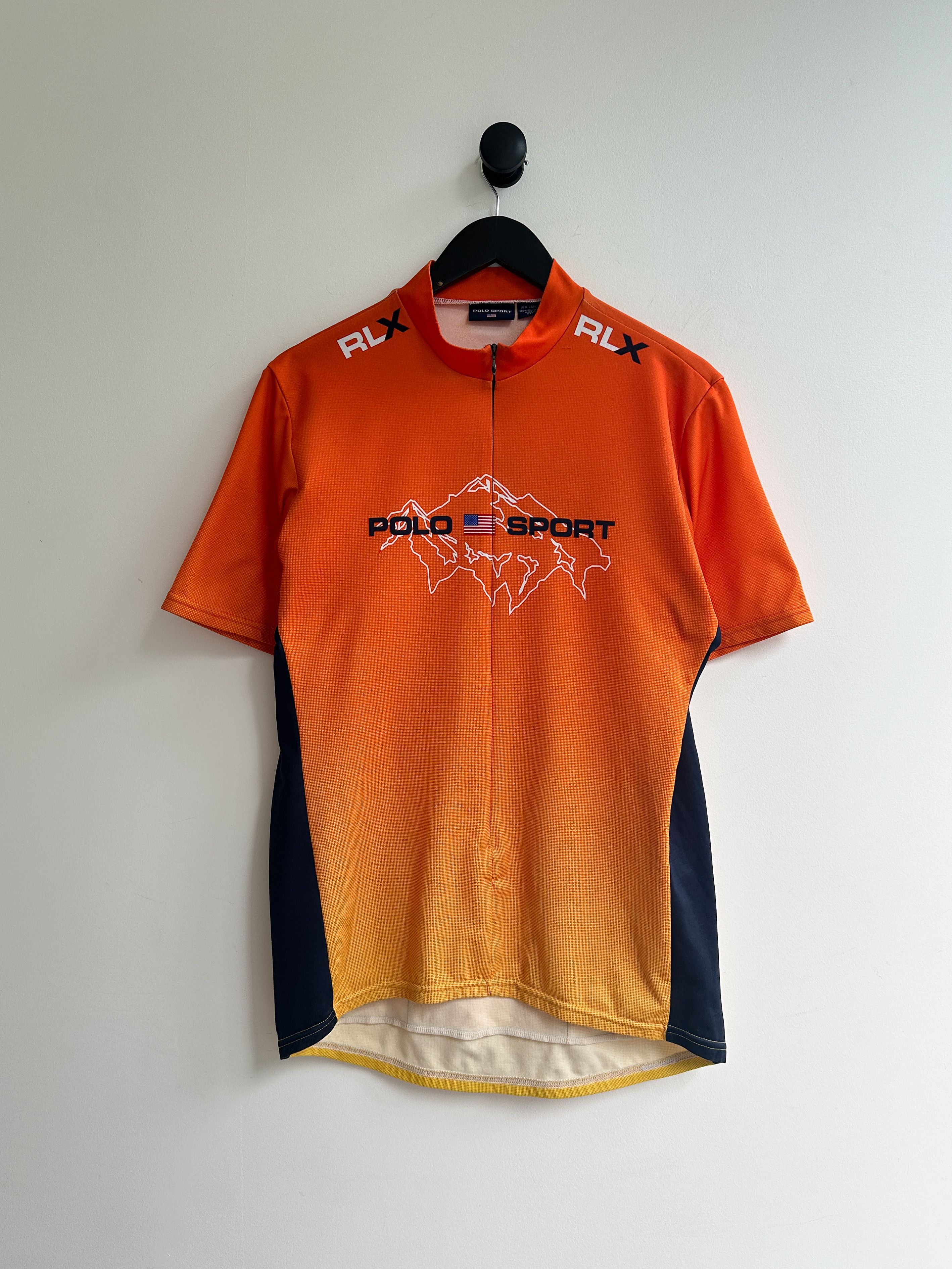 OLD VTG RLX polo sport サイクリング　XXL シャツ Vintage Polo Sport Ralph Lauren RLX Cycling Shirt - 5 Star