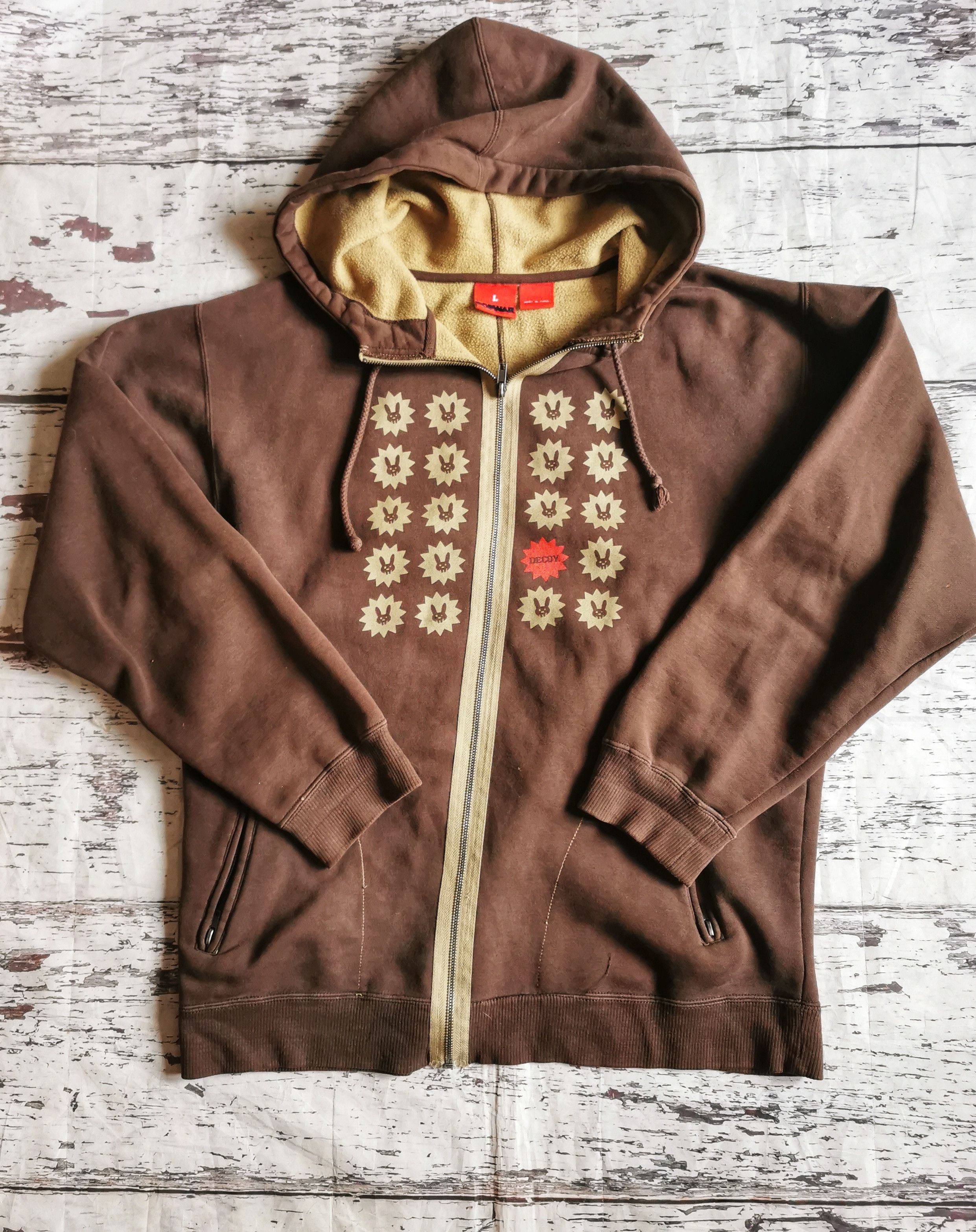 Vintage Brown vintage popwar decoy zip hoodie ultra rare Size US M / EU 48-50 / 2 - 1 Thumbnail