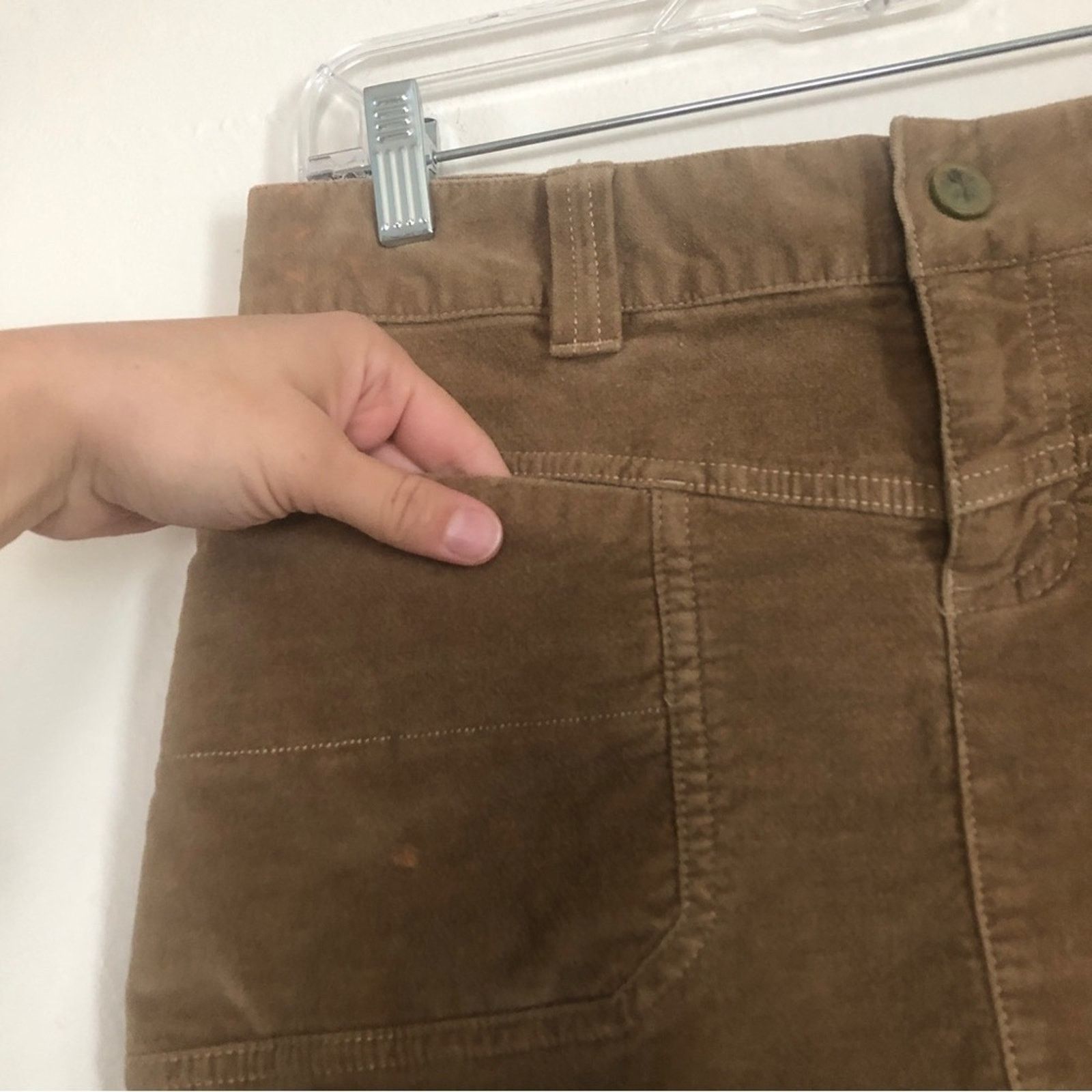 Athleta Athleta Brown Corduroy Soft Velour Long Line Mini Skirt Size 27" / US 4 / IT 40 - 3 Thumbnail