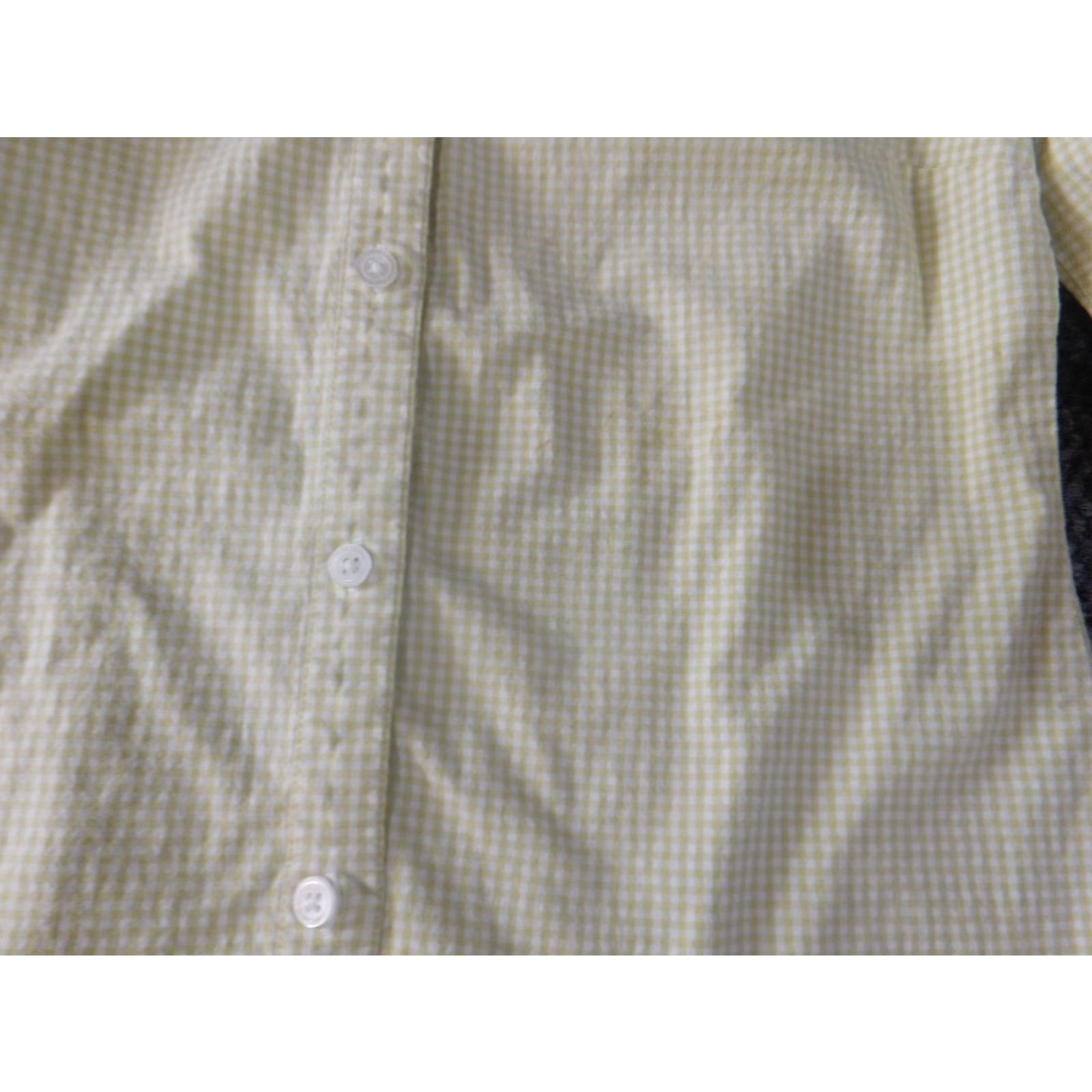 Talbots Talbots Womens Button-Up Plaid Blouse PM Petites Yellow Henley Sleeveless Rayon Casual Women Size M / US 6-8 / IT 42-44 - 4 Thumbnail