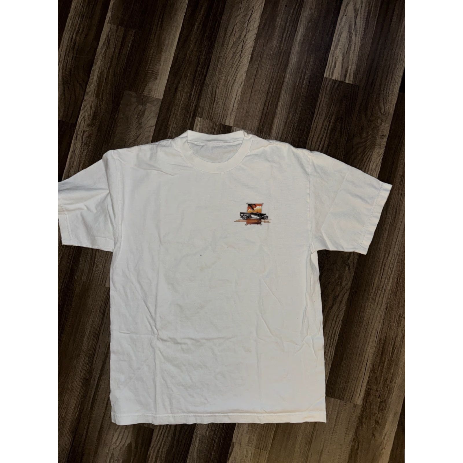 Vintage VINTAGE Firefighter Truck Dalmatian Dog White 20x28 Large Shirt Men L White Dog T-Shirt"} Size US L / EU 52-54 / 3 - 4 Thumbnail