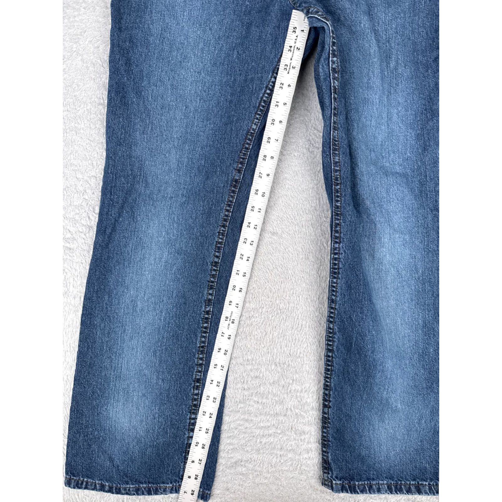 Lee VINTAGE Lee Blue Denim Jeans Bootcut Women 14 High Rise 32x30 5-Pocket Denim Cotton Blend Regular 32 in Inseam 30 in USA Shirt/Jeans? Size 36" / US 14 / IT 50 - 7 Thumbnail