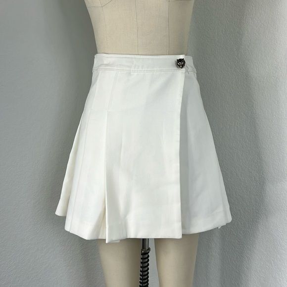 Valentino Valentino Enamel Tiger Head Pleated Mini Skirt Size 26" / US 2 / IT 38 - 1 Thumbnail