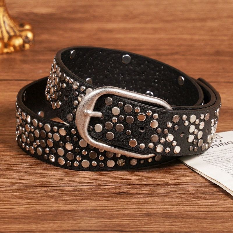 Other Street Heavy Metal Nail Diamond Studded Belt Size ONE SIZE - 5 Thumbnail