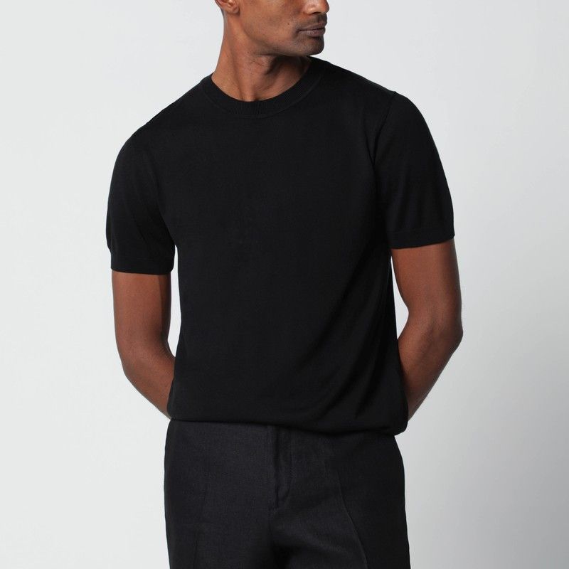 Lardini Lardini Black Wool-Blend Knit Size US S / EU 44-46 / 1 - 1 Thumbnail