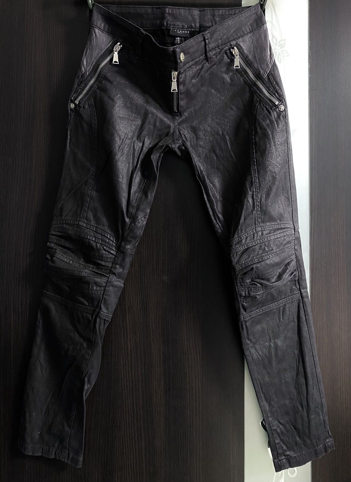 John Richmond Richmond Denim Graphite Multizip Biker Vintage Pants Trouser Size 28" / US 6 / IT 42 - 3 Thumbnail
