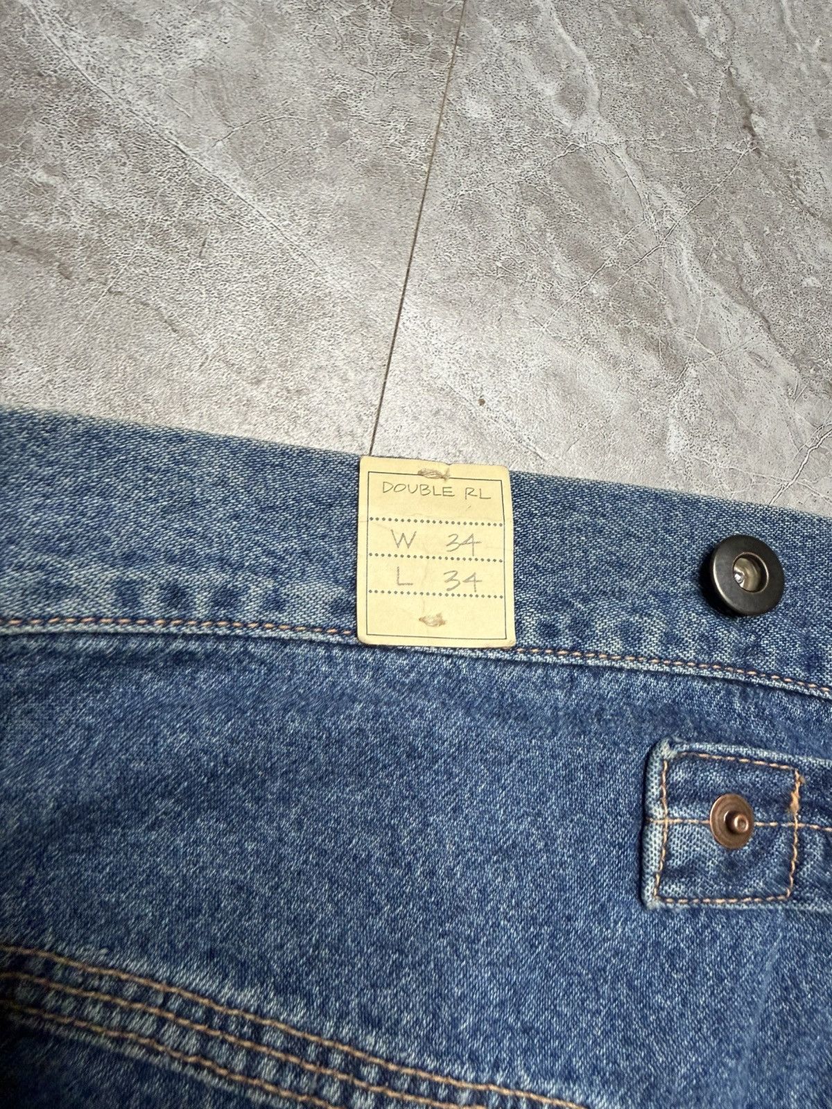 RRL Ralph Lauren Sample RRL Miner Buckle Back Indigo Washed Pants Size US 34 / EU 50 - 9 Thumbnail