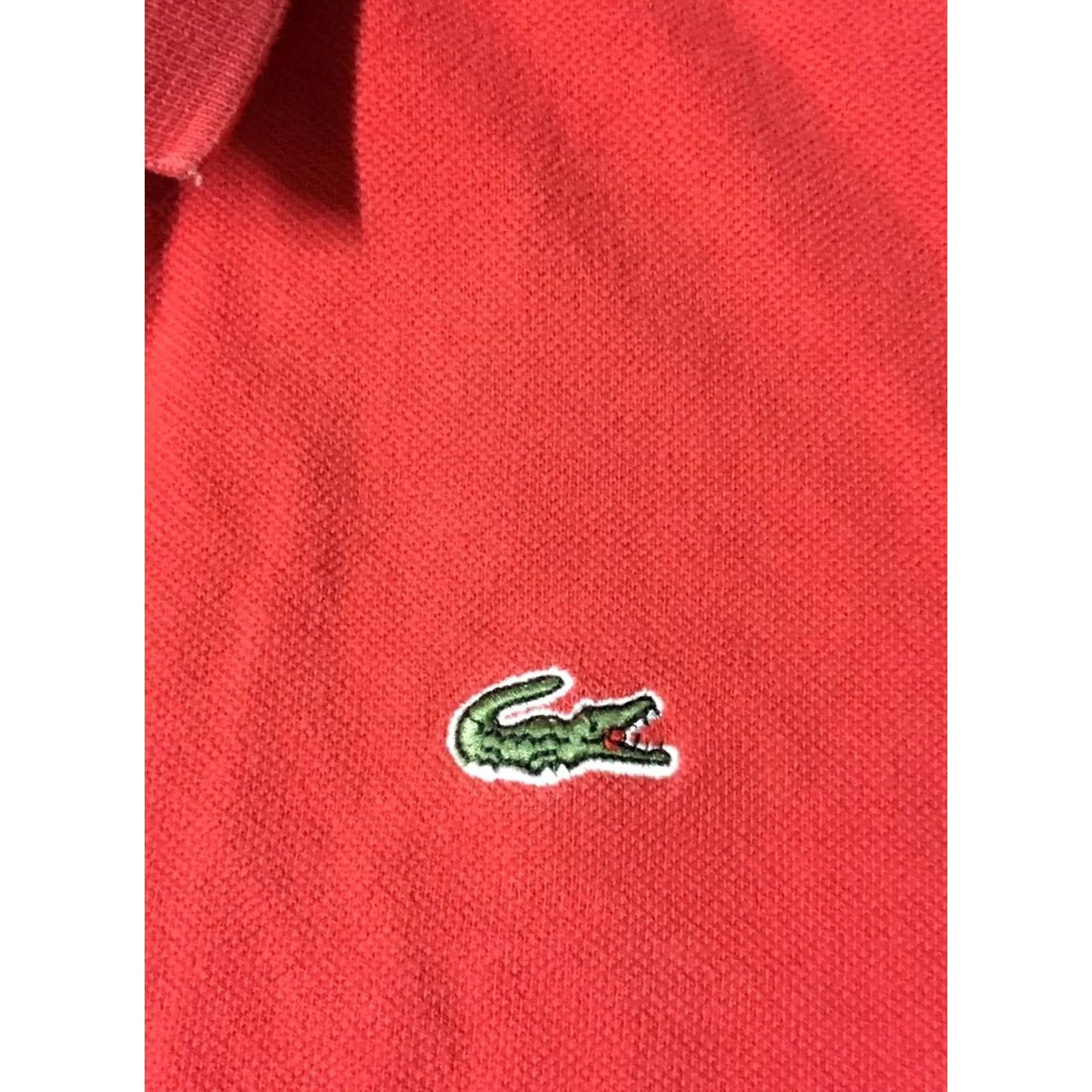 Lacoste VINTAGE Lacoste Polo Shirt Womens Polo Shirt Red 7 XL Nautical 80s 90s USA Alligator Logo Sailing Beach Classic Sports USA Ladies Polo Shirt Red Size M / US 6-8 / IT 42-44 - 2 Thumbnail