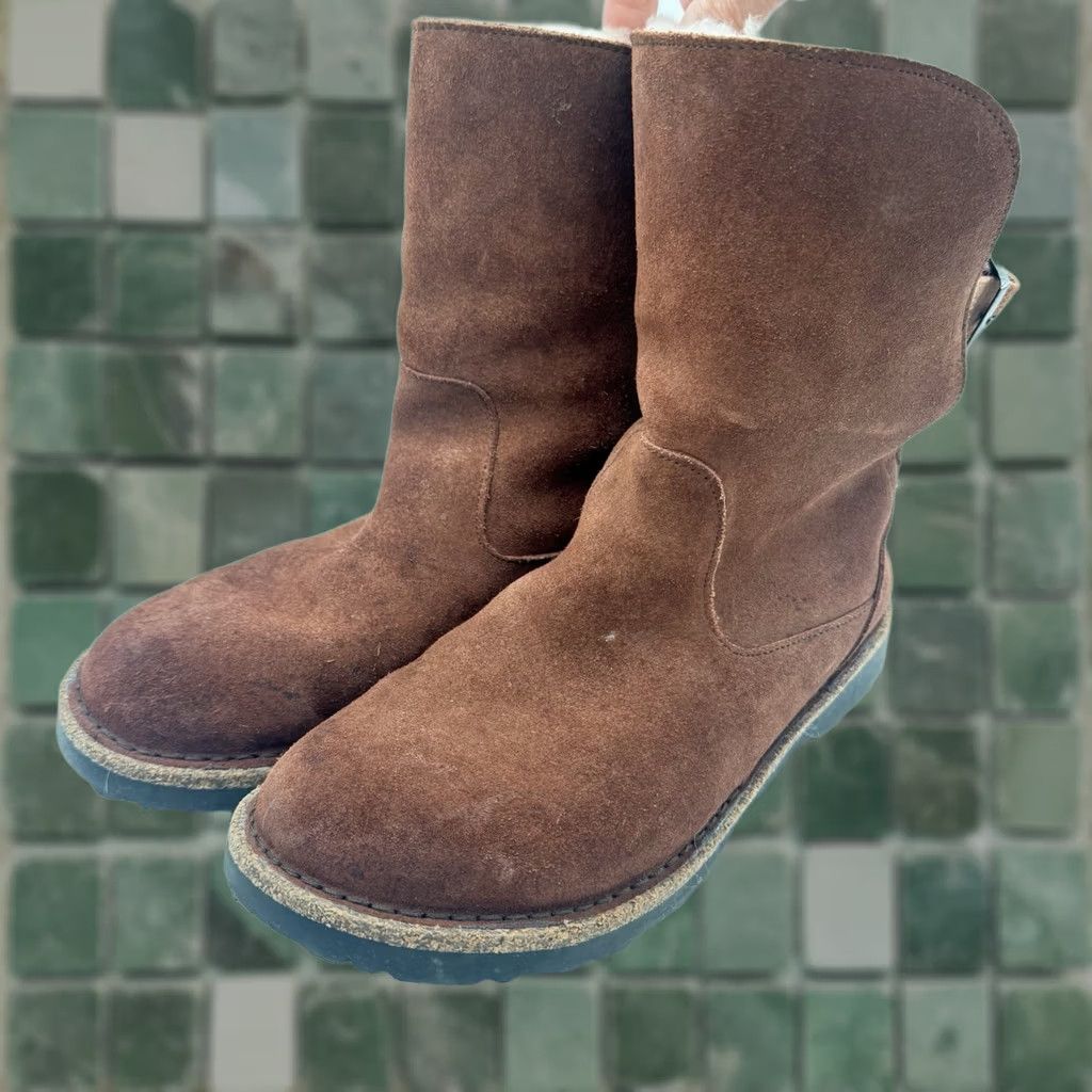 Birkenstock Birkenstock Uppsala Boot Women Leather Shearling Brown 10 Mid-Calf Flat Leather Lined Adjustable Strap Vintage N/A Size US 10 / IT 40 - 1 Thumbnail