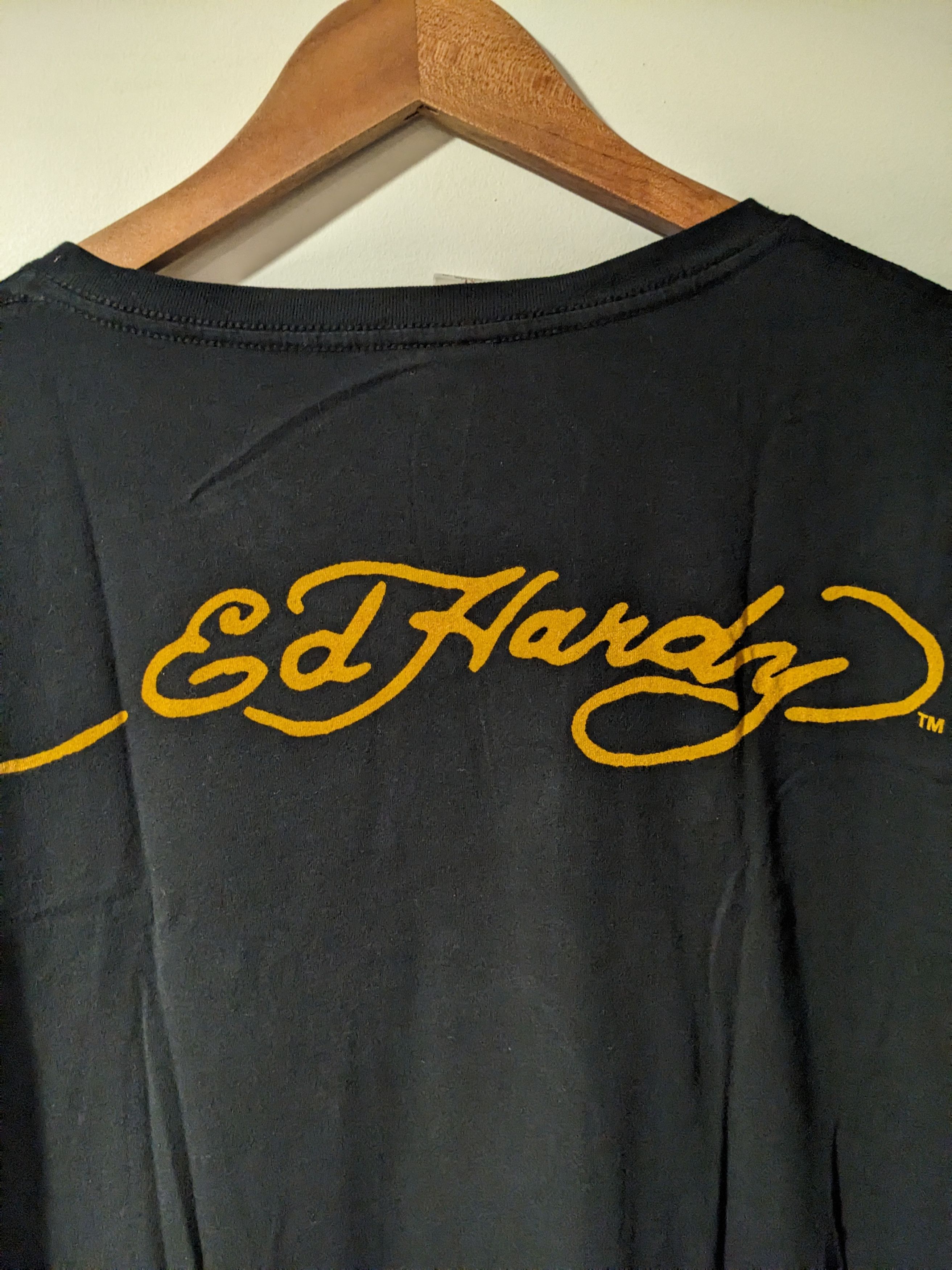 Ed Hardy × Vintage Vintage Y2K Ed Hardy Death Before Honor Skull Eagle T-Shirt Size US XL / EU 56 / 4 - 6 Thumbnail