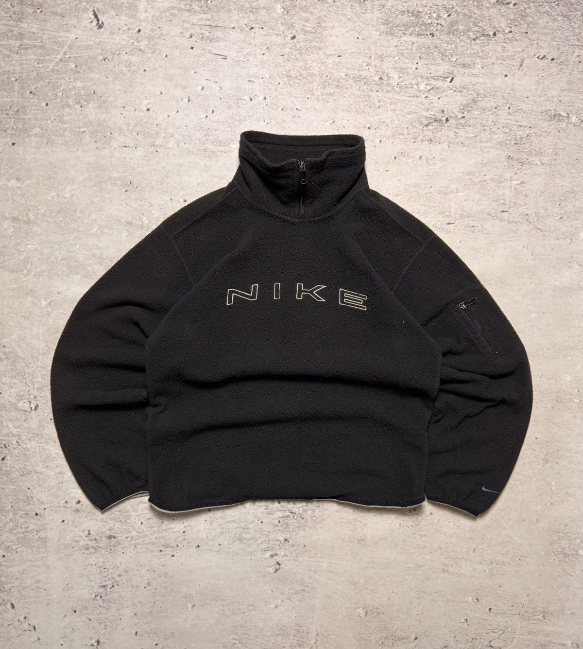 Nike × Vintage NIKE VINTAGE CENTER LOGO OVERSIZE BOXY 1/3 ZIP HOODIE Size US S / EU 44-46 / 1 - 1 Thumbnail