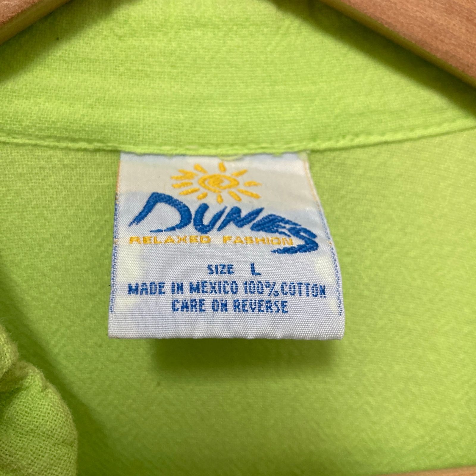 Other Dunes Lime Green Shell Button Long Shirt Textured Blouse Top Size L / US 10 / IT 46 - 4 Thumbnail