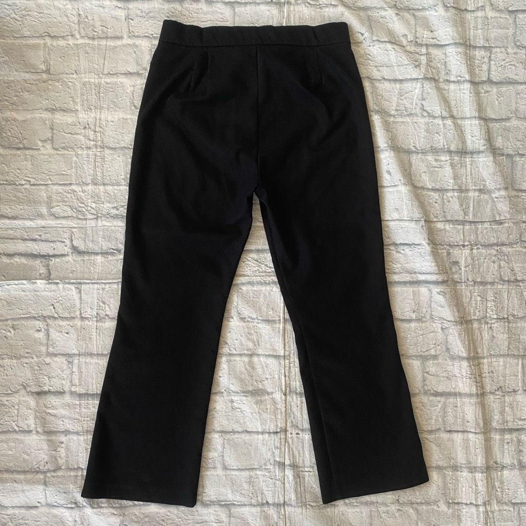 Zara Zara women L pull on stretchy comfy cropped dress pants blac Size 34" / US 12 / IT 48 - 7 Thumbnail