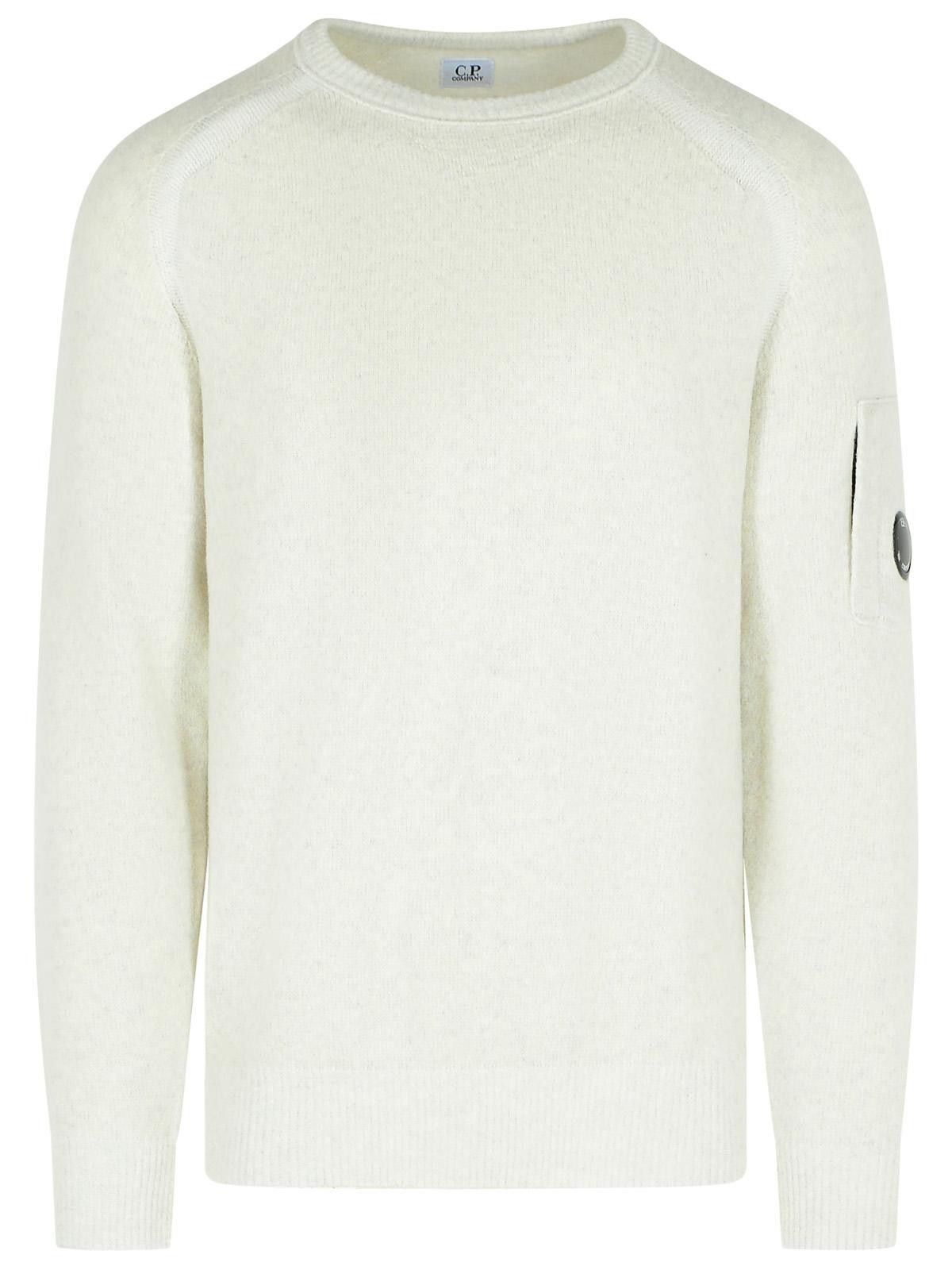 C.P. COMPANY White Wool Blend Sweater