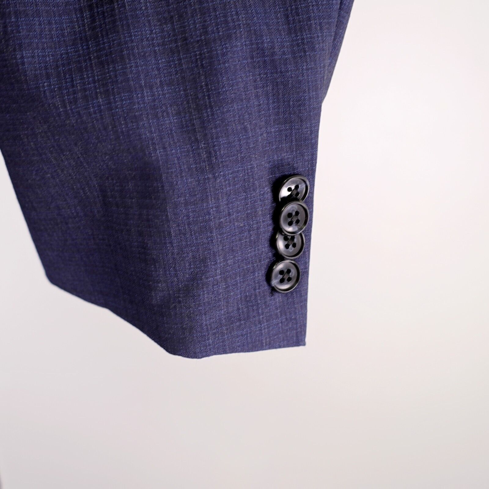 Joseph Abboud Joseph Abboud Reda Super 110s Wool Blue Check 40R 2 Button S Size 40R - 3 Thumbnail
