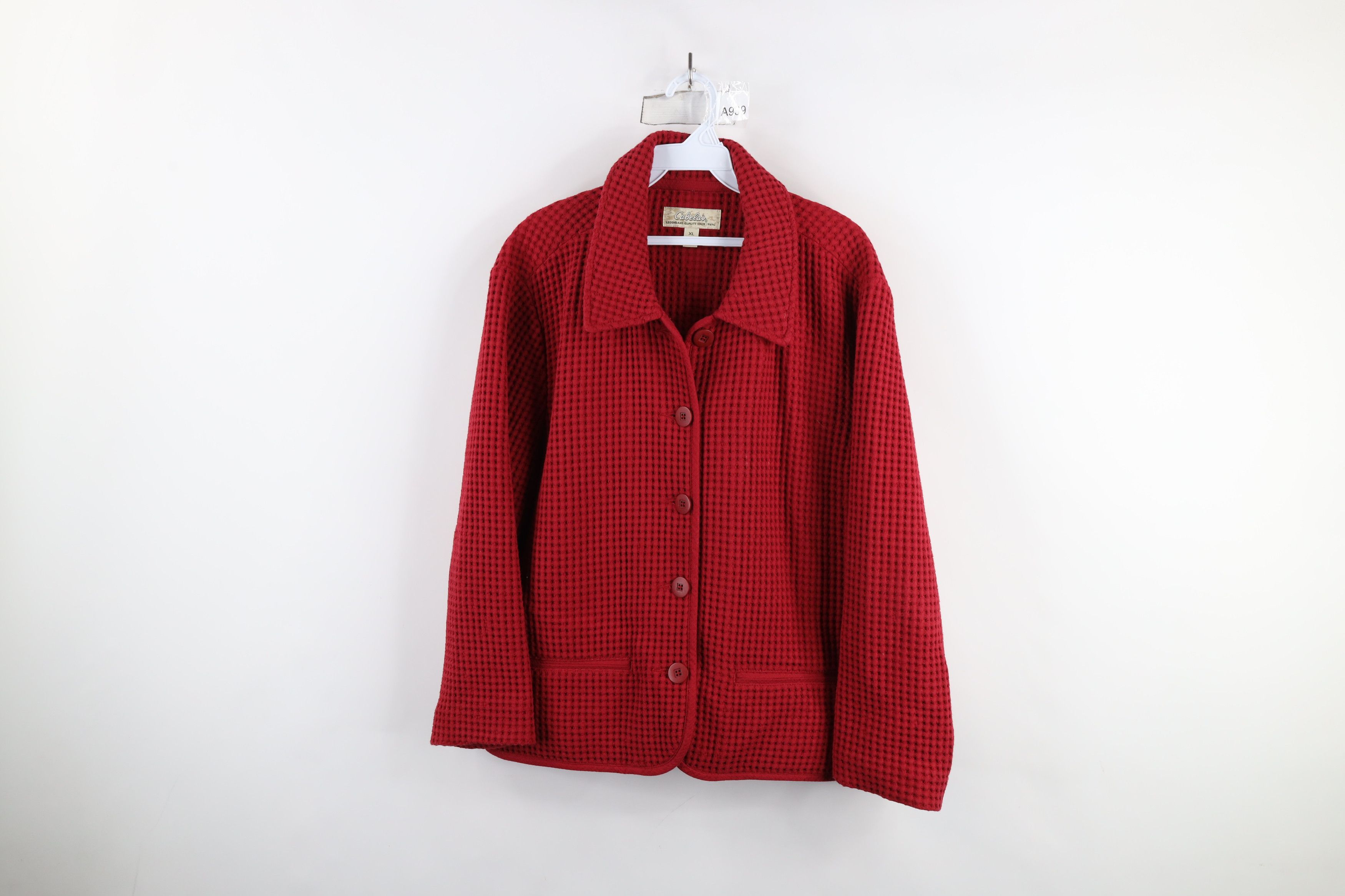 Cabelas × Vintage Vintage Cabelas Thermal Knit Button Sweater Blazer Jacket Size XL / US 12-14 / IT 48-50 - 1 Thumbnail