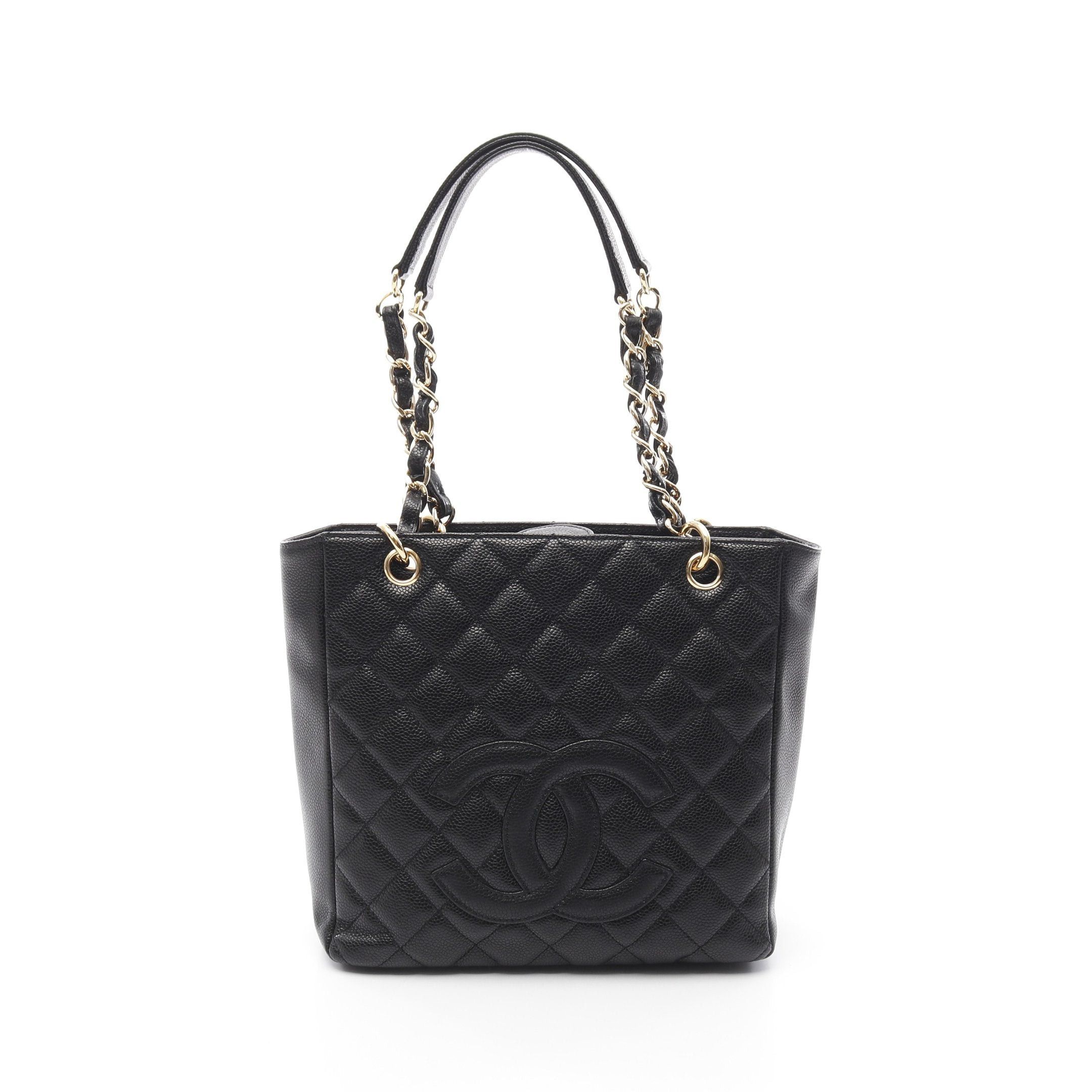 Chanel Chanel Matelasse Pst Chain Shoulder Bag Tote Caviar Skin Black Gold Hardware Size ONE SIZE - 1 Thumbnail