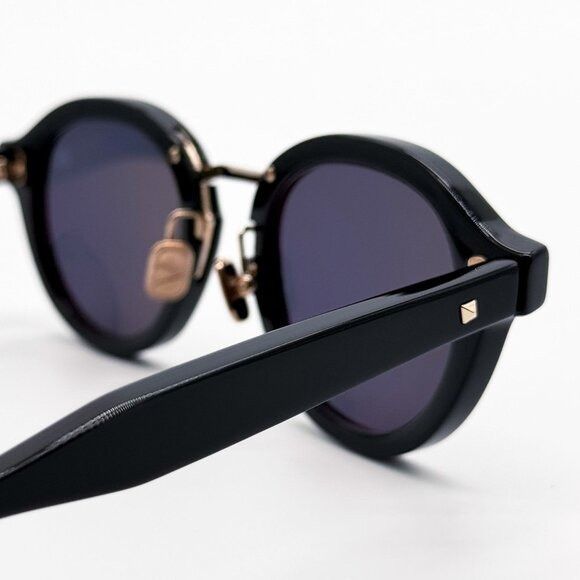 Valentino NEW VALENTINO SUNGLASSES VLS-132A BLACK/GRAY MEN ROUND EYEWE Size ONE SIZE - 6 Thumbnail