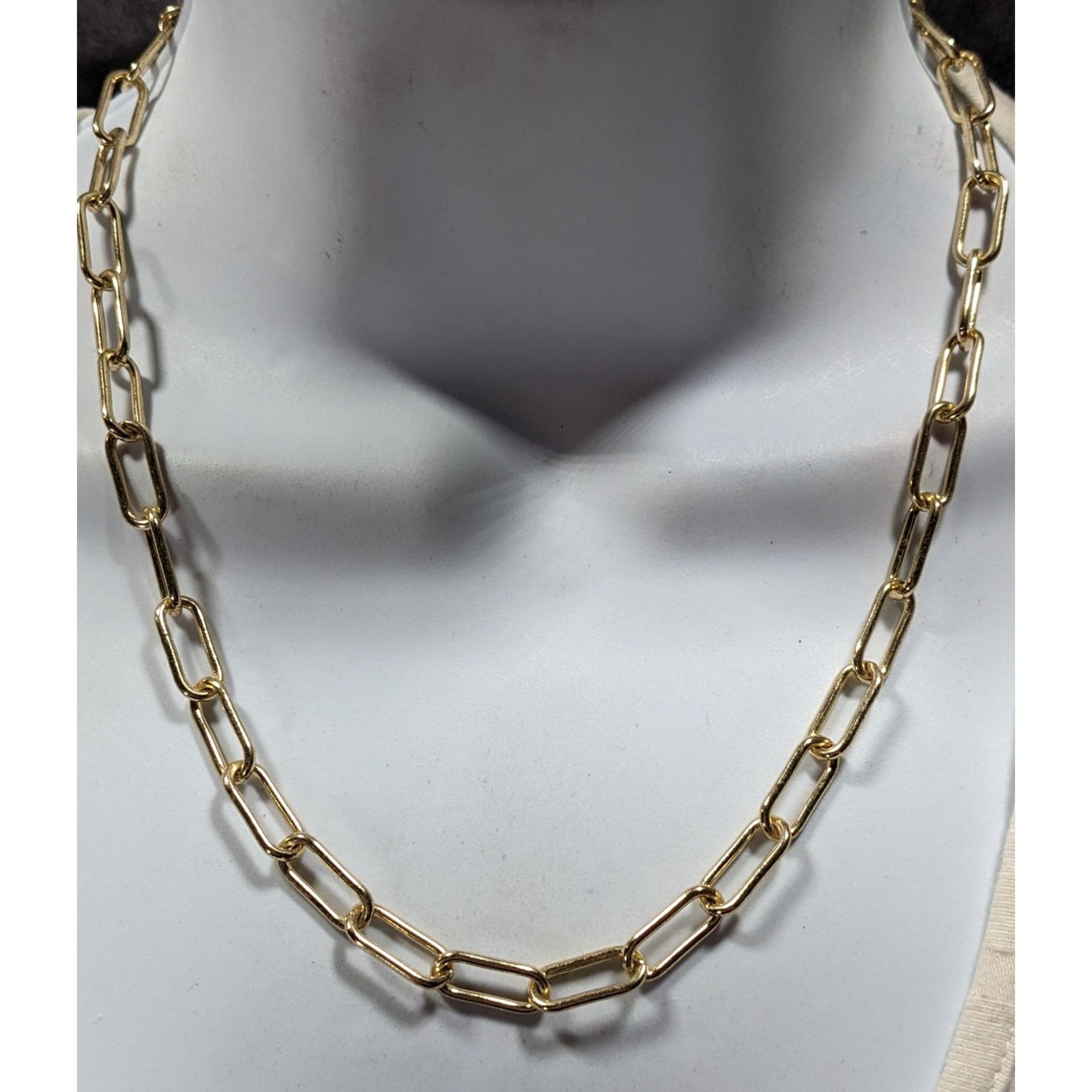 Other Classic Elegant Paperclip Chain Gold Tone Necklace Size ONE SIZE - 2 Thumbnail
