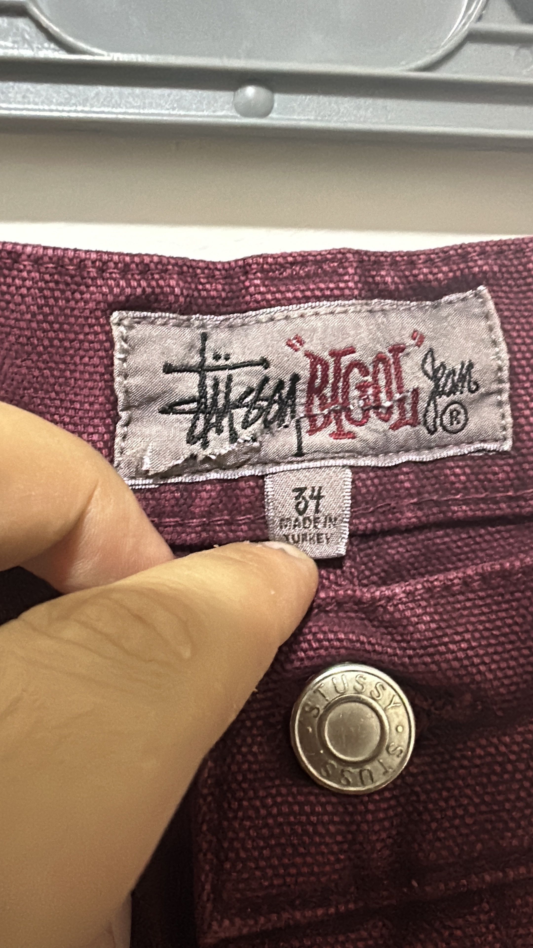 Stussy Stussy Big Ol Jean Wine Size 34 Size US 34 / EU 50 - 4 Thumbnail