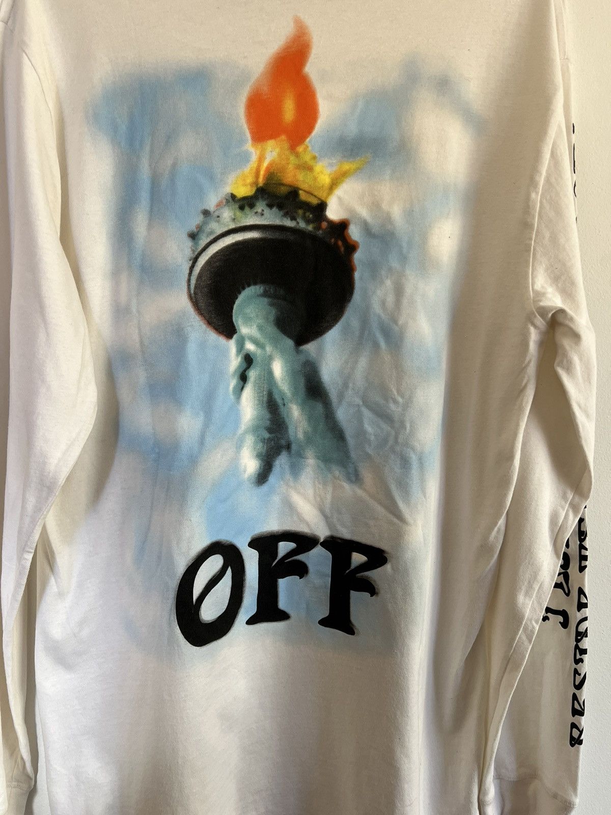 Off-White × Virgil Abloh Off white Statue OF Liberty Long Sleeve TEE Size US L / EU 52-54 / 3 - 9 Thumbnail