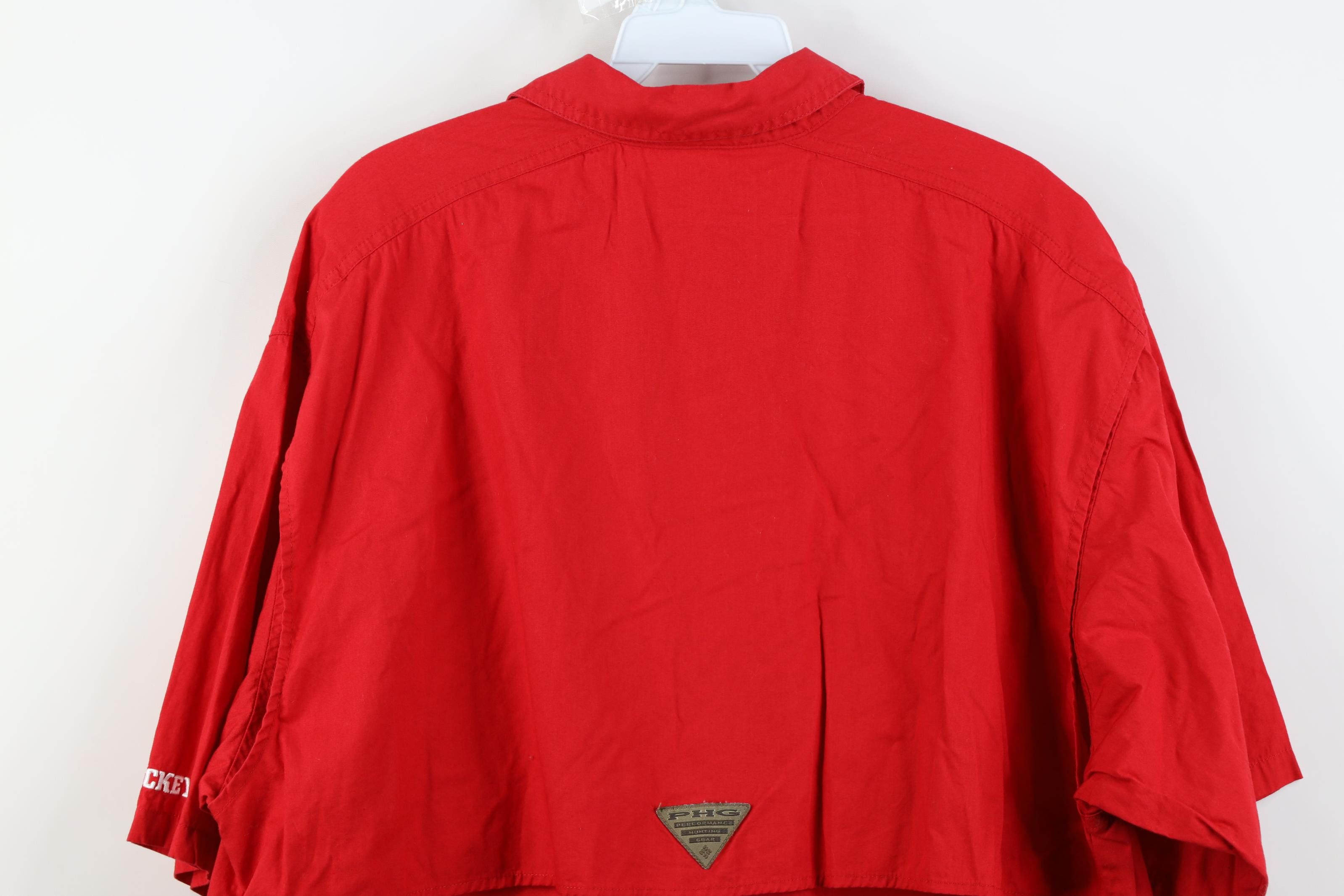 Columbia Columbia PHG Ohio State University Shooting Button Shirt Red Size US L / EU 52-54 / 3 - 17 Thumbnail