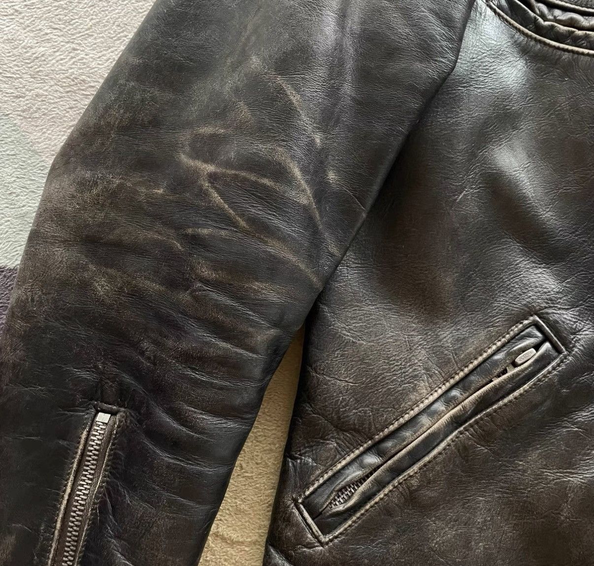 Ralph Lauren RRL Ralph Lauren J100 Leather Jacket - Chain Version K22 Size US XS / EU 42 / 0 - 4 Thumbnail