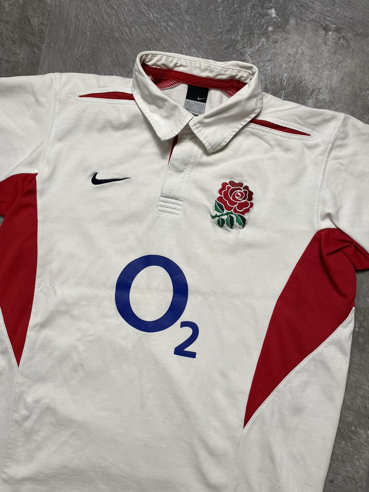 Nike Nike Vintage England Rugby 02 White Heavy Cotton Polo Shirt Size US L / EU 52-54 / 3 - 2 Thumbnail