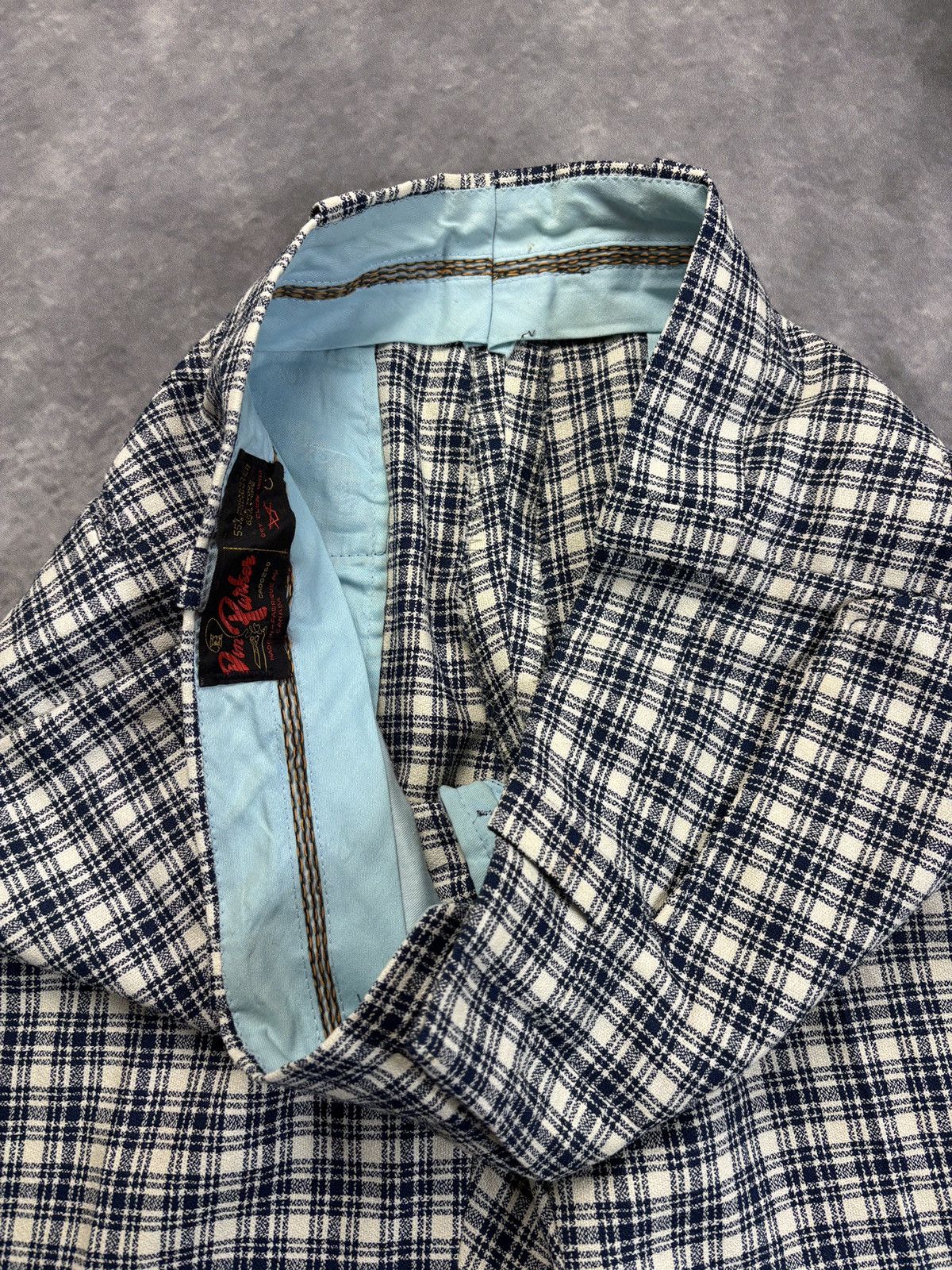 Sears × Vintage 1960s Plaid Trousers Vintage Don Parker Polyester Pants 70s Size US 34 / EU 50 - 4 Thumbnail