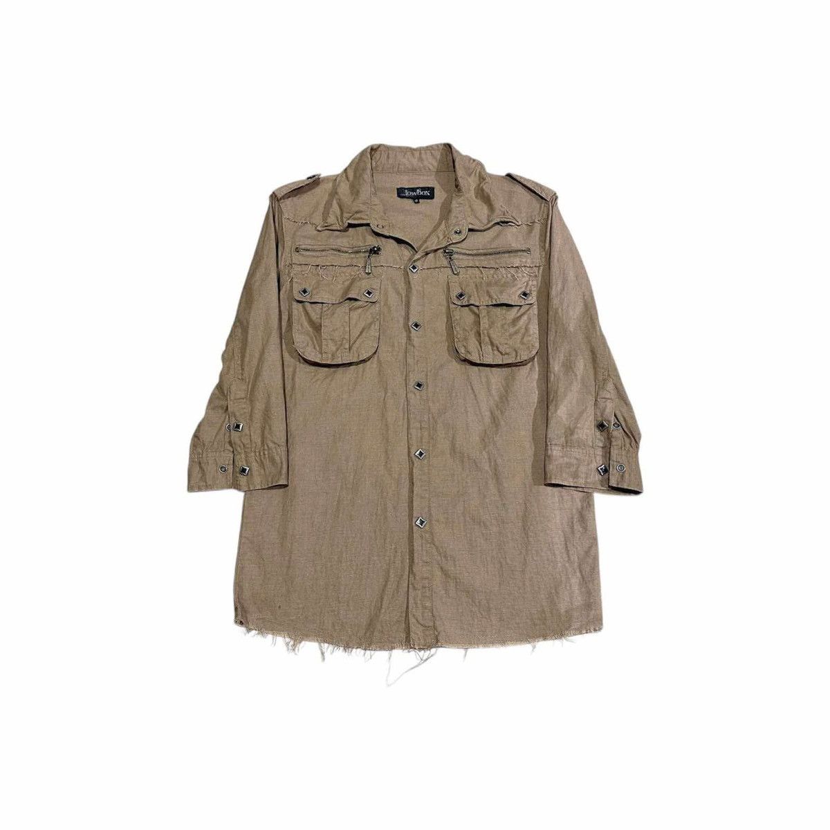 If Six Was Nine × Japanese Brand × Tornado Mart 🔥Sick Y2K Lowbox Distressed Shirt Zipper Frayed Stitch Punk Size US M / EU 48-50 / 2 - 3 Thumbnail