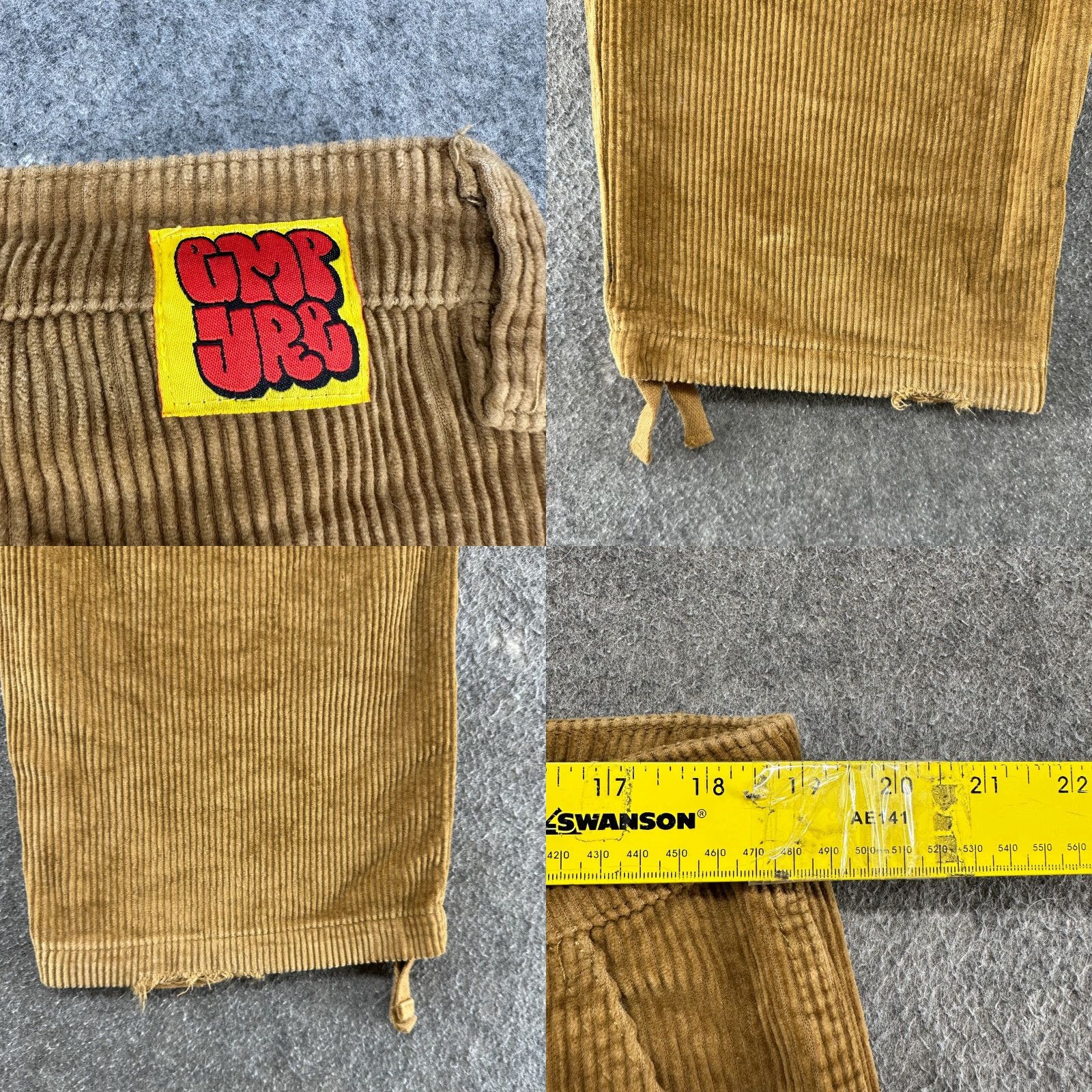 Empyre VINTAGE Empyre Pants Men 34x30 38x30 Brown Cargo Corduroy Cotton Baggy Skater Pockets Relaxed Straight 90s Mens Brown Cotton Corduroy Pants Size US 34 / EU 50 - 8 Thumbnail