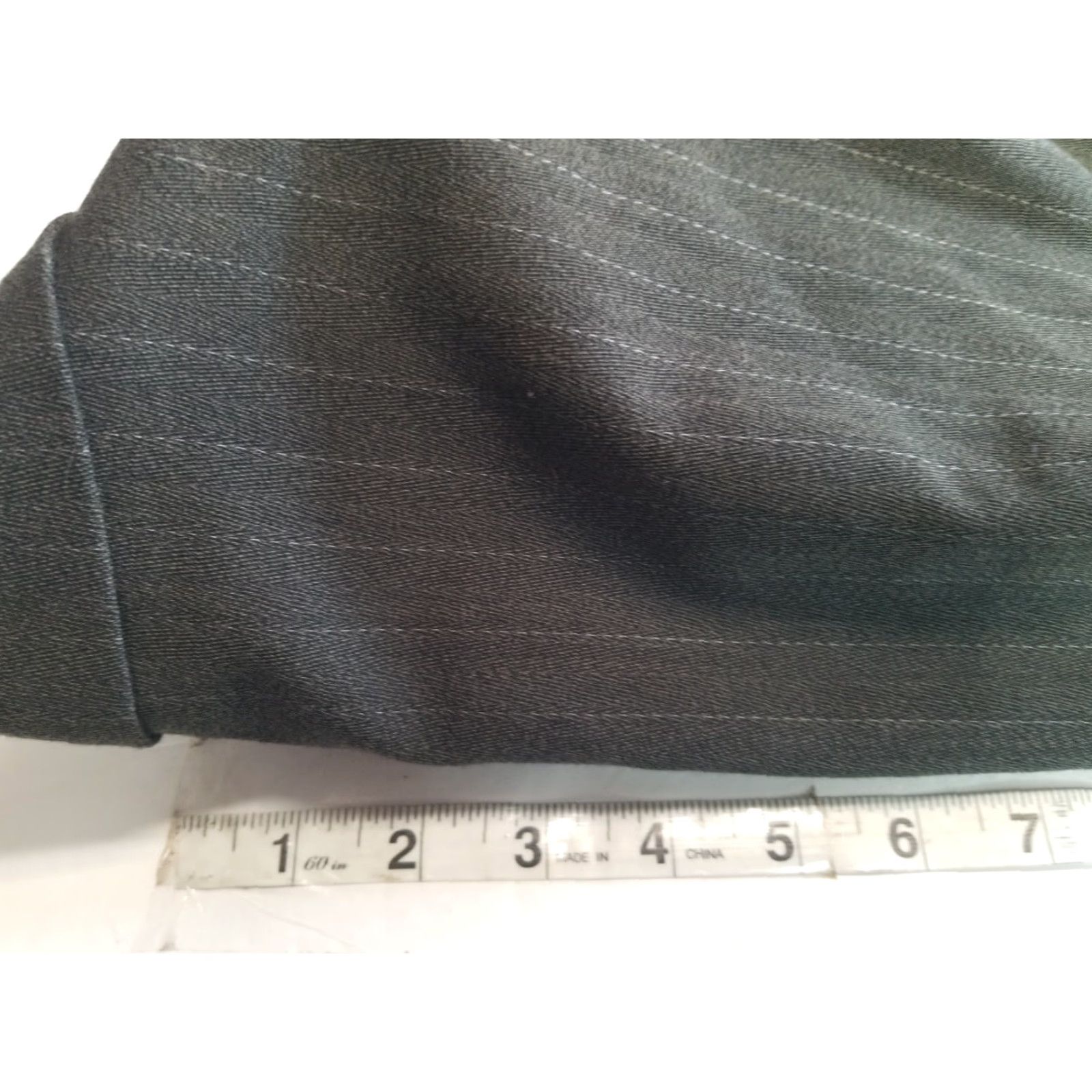 Hugo Boss VTG Hugo Boss Wool Blazer Gray Pin Stripe Mens 46R USA Jacket/Coat Long Striped Suit Jacket Men Size 46R - 5 Thumbnail