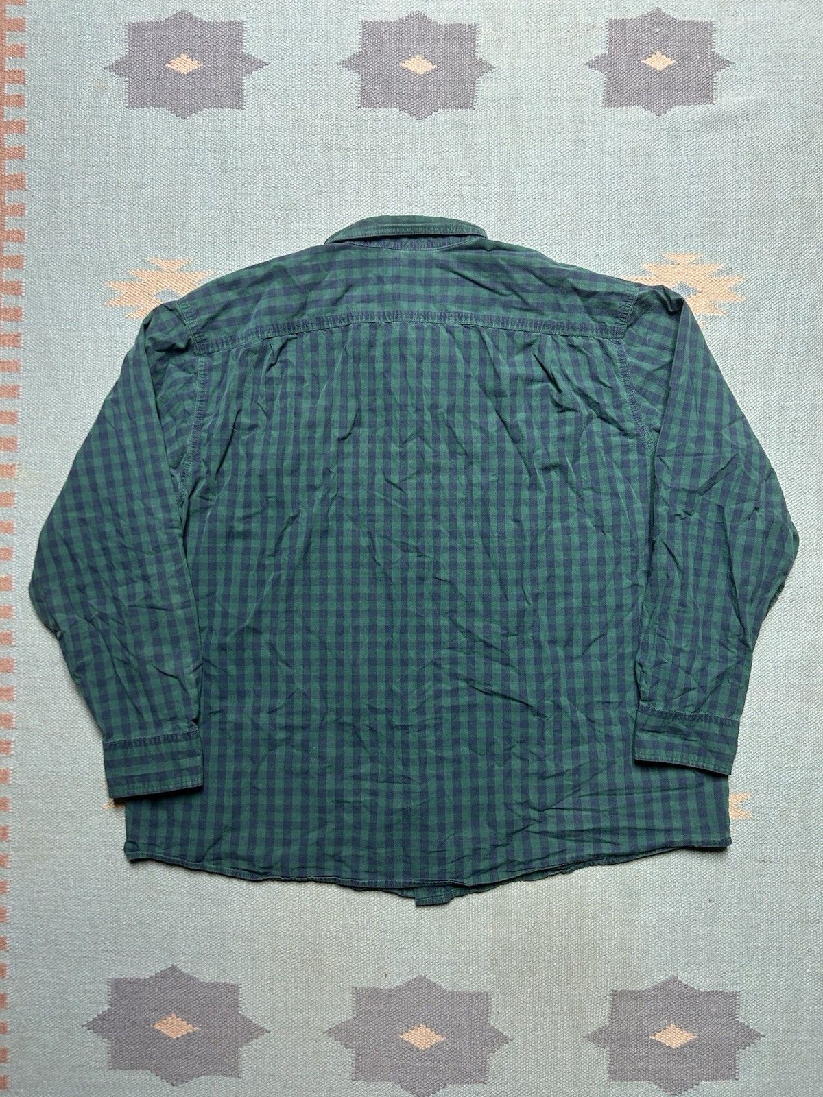 Vintage Blue mountain button shirt plaid cotton lightweight XXL Size US XXL / EU 58 / 5 - 5 Thumbnail