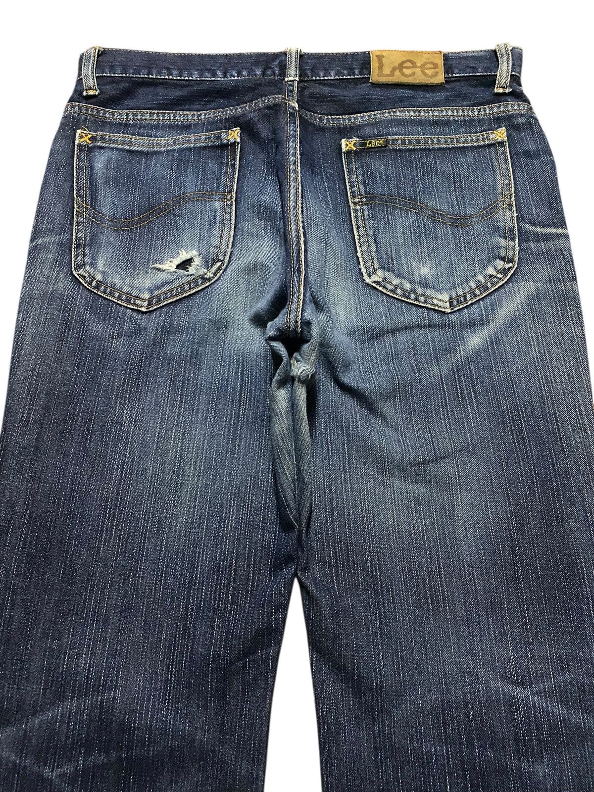 Lee × Vivienne Westwood Vintage Lee Faded Wash Distressed Bootcut Jeans Size US 33 - 4 Thumbnail
