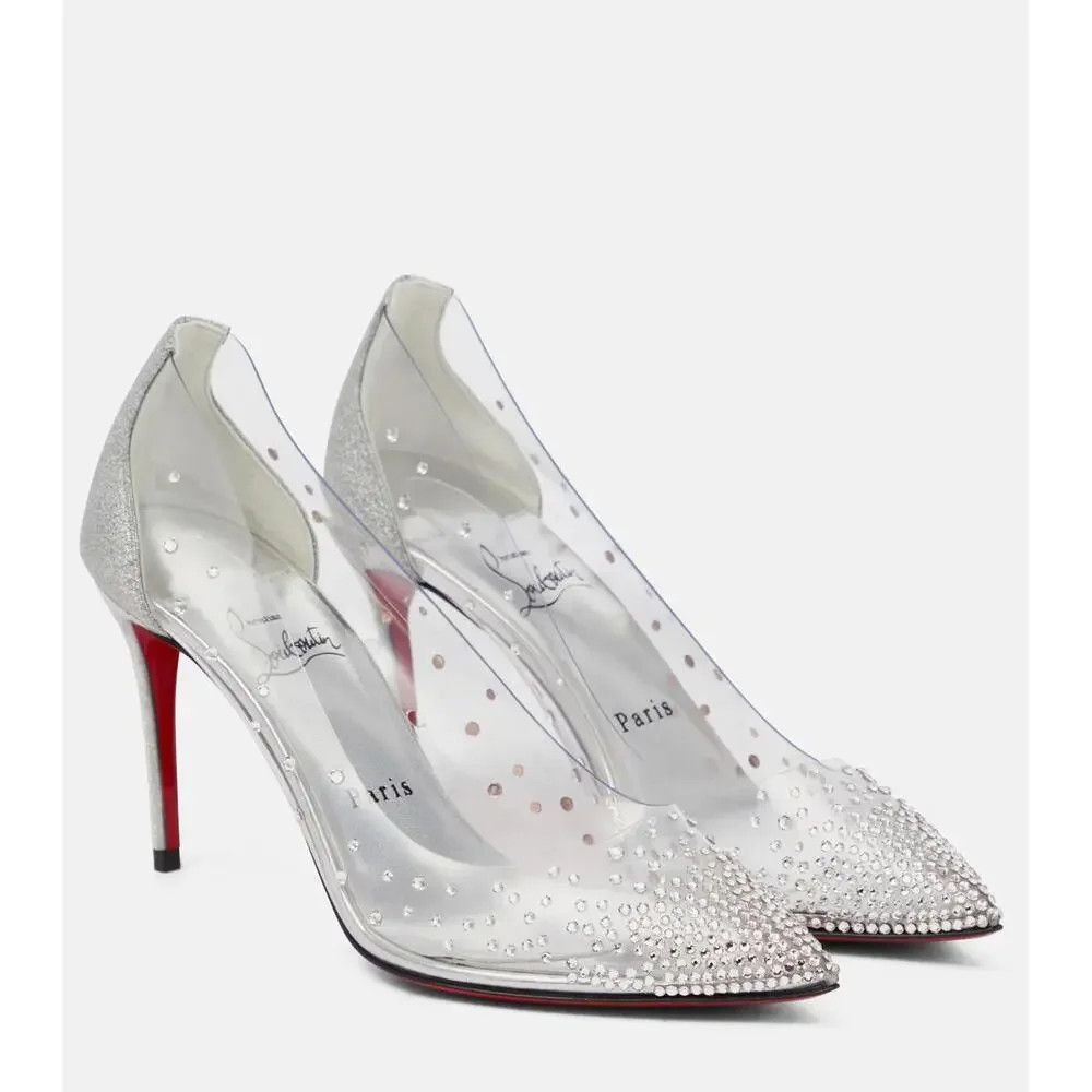 Christian Louboutin os11x0526 Degrastrass PVC 85mm Pumps in Clear Size US 8 / IT 38 - 1 Thumbnail